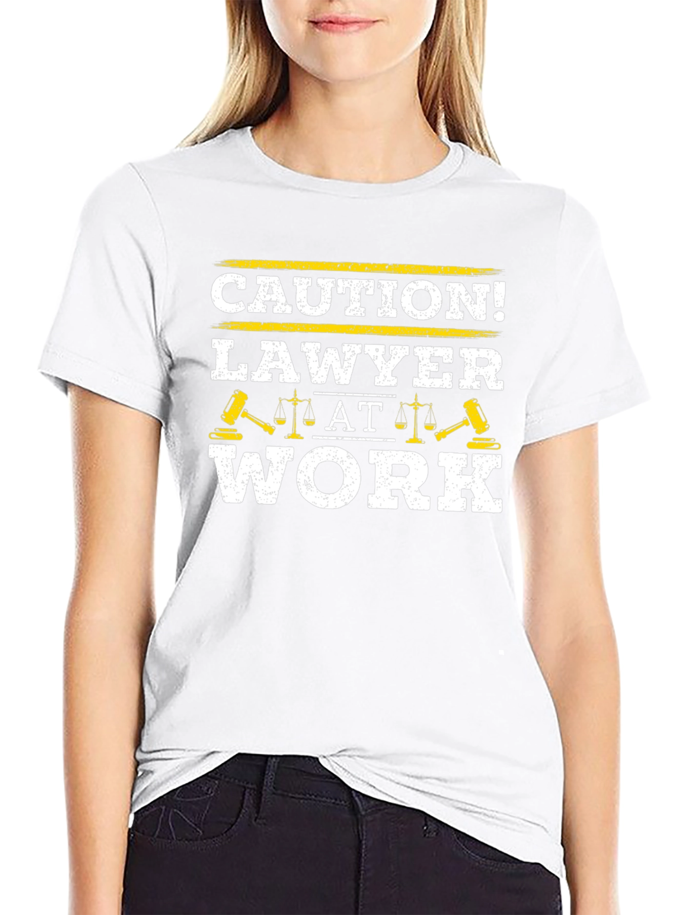 Caution! Lawyer at Work Graphic T-Shirt