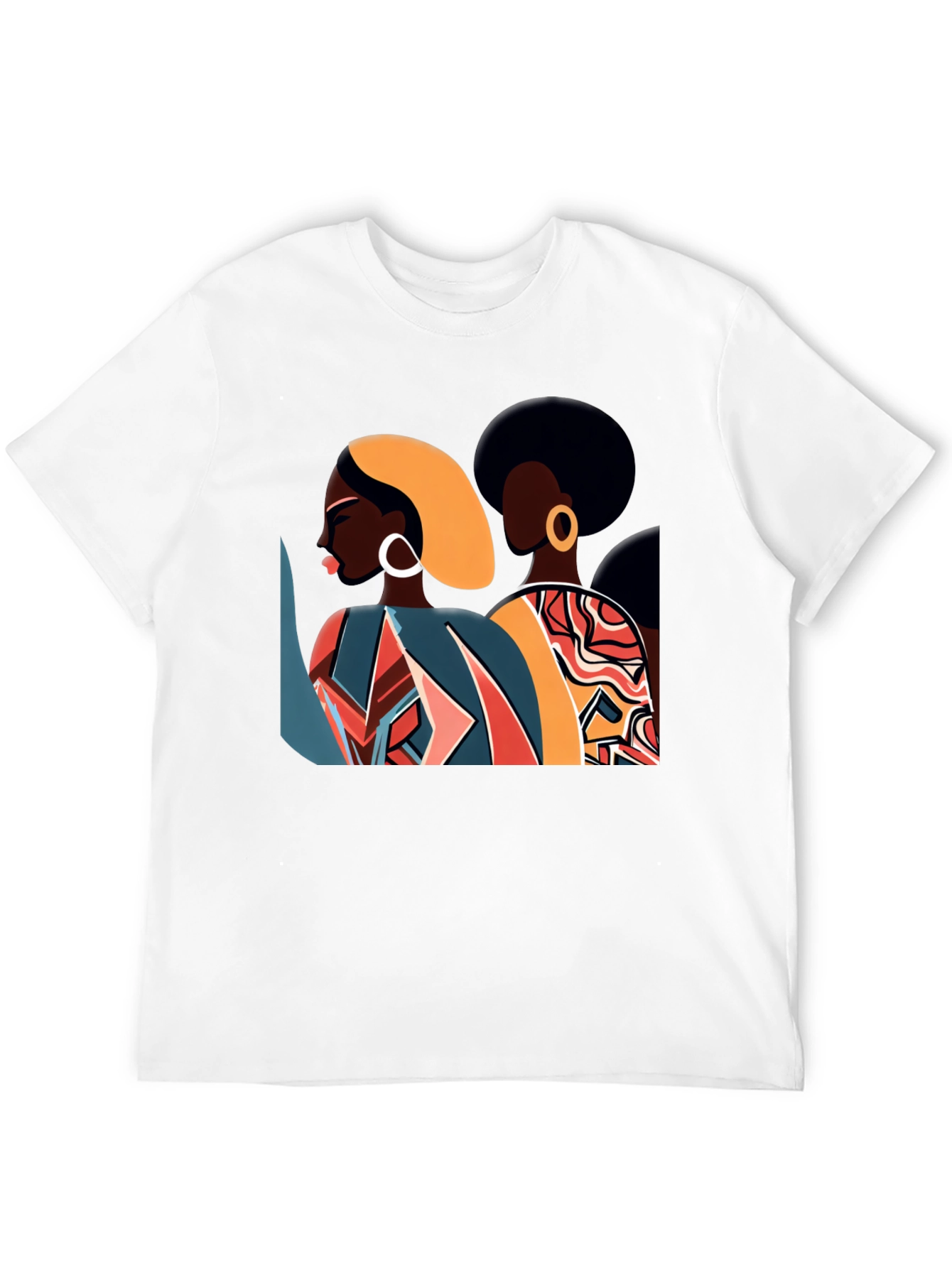 Retro Afro Women Graphic Tee - Stylish Black T-Shirt