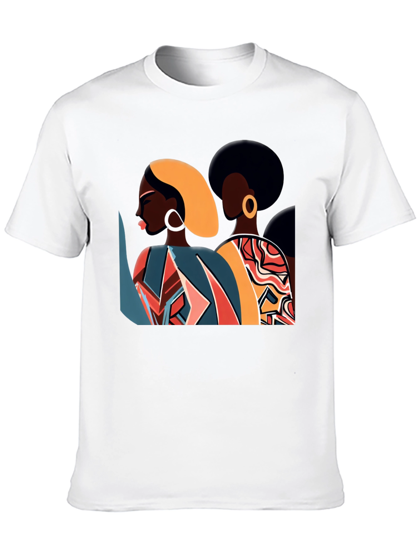 Retro Afro Women Graphic Tee - Stylish Black T-Shirt