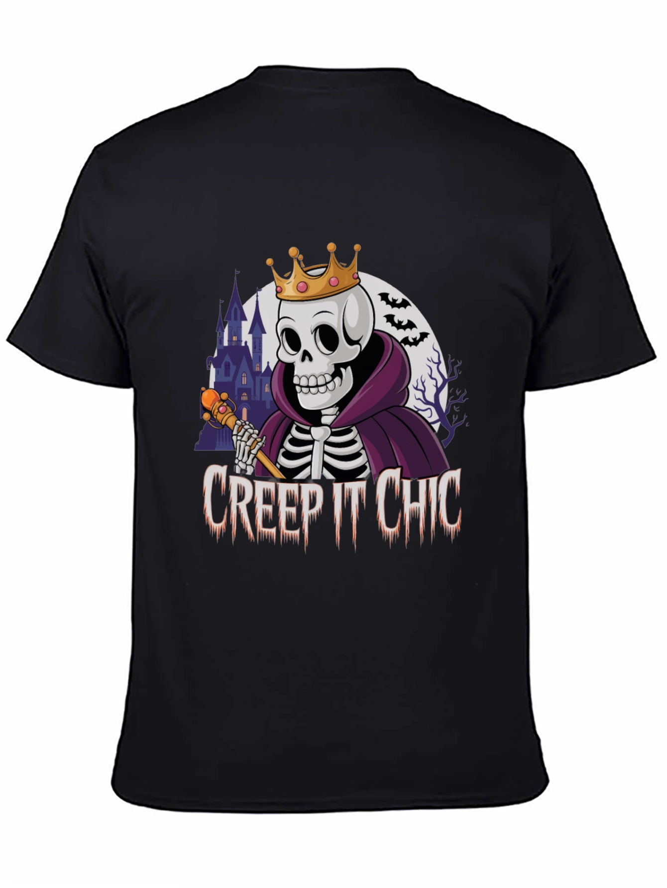 Creep It Chic Skeleton King Halloween T-Shirt