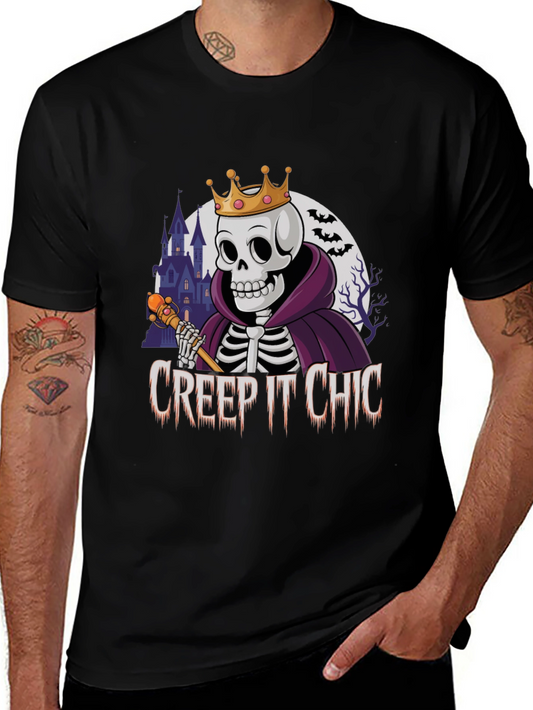 Creep It Chic Skeleton King Halloween T-Shirt