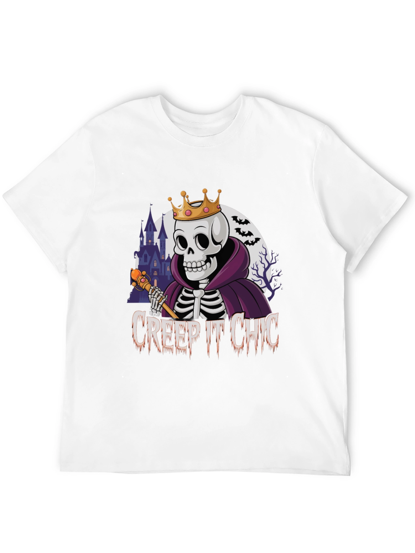 Creep It Chic Skeleton King Halloween T-Shirt