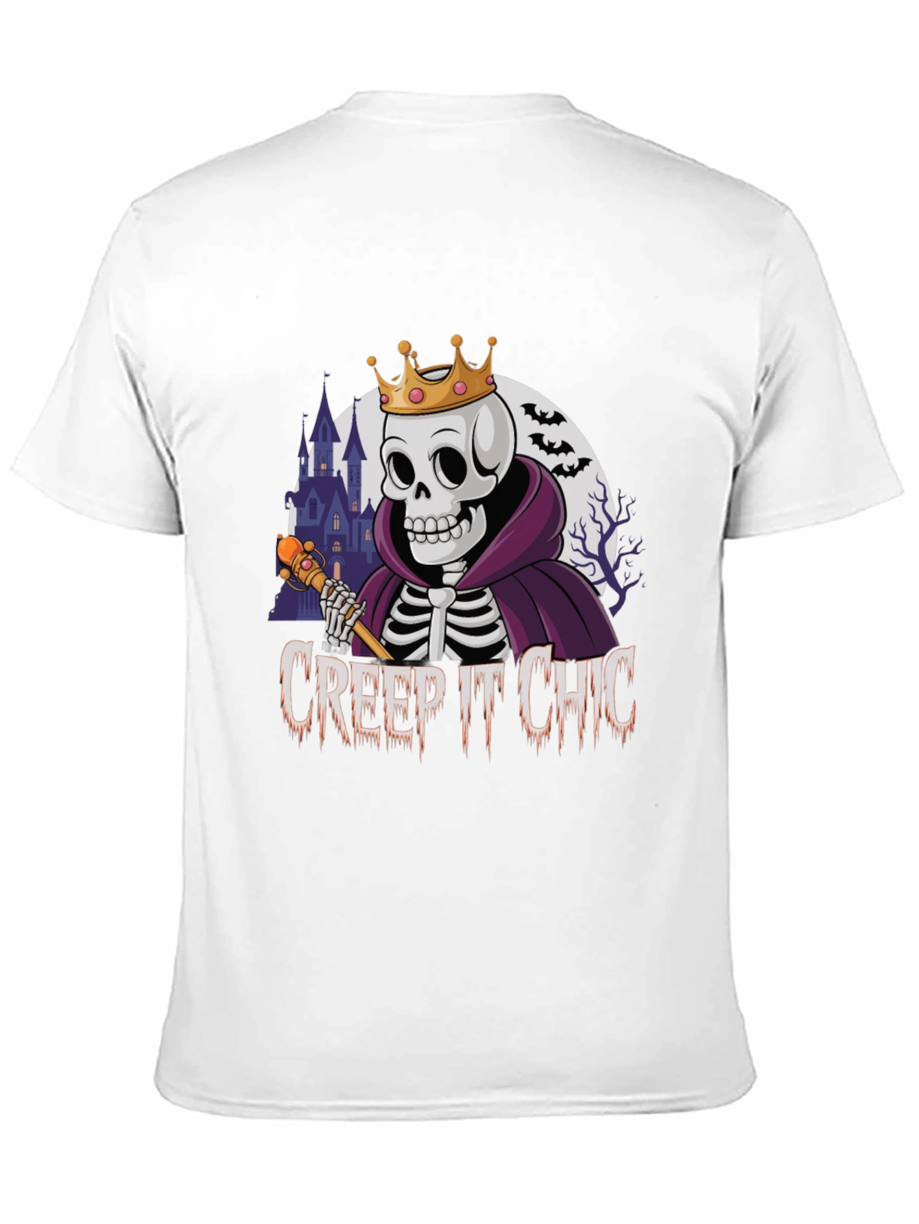 Creep It Chic Skeleton King Halloween T-Shirt