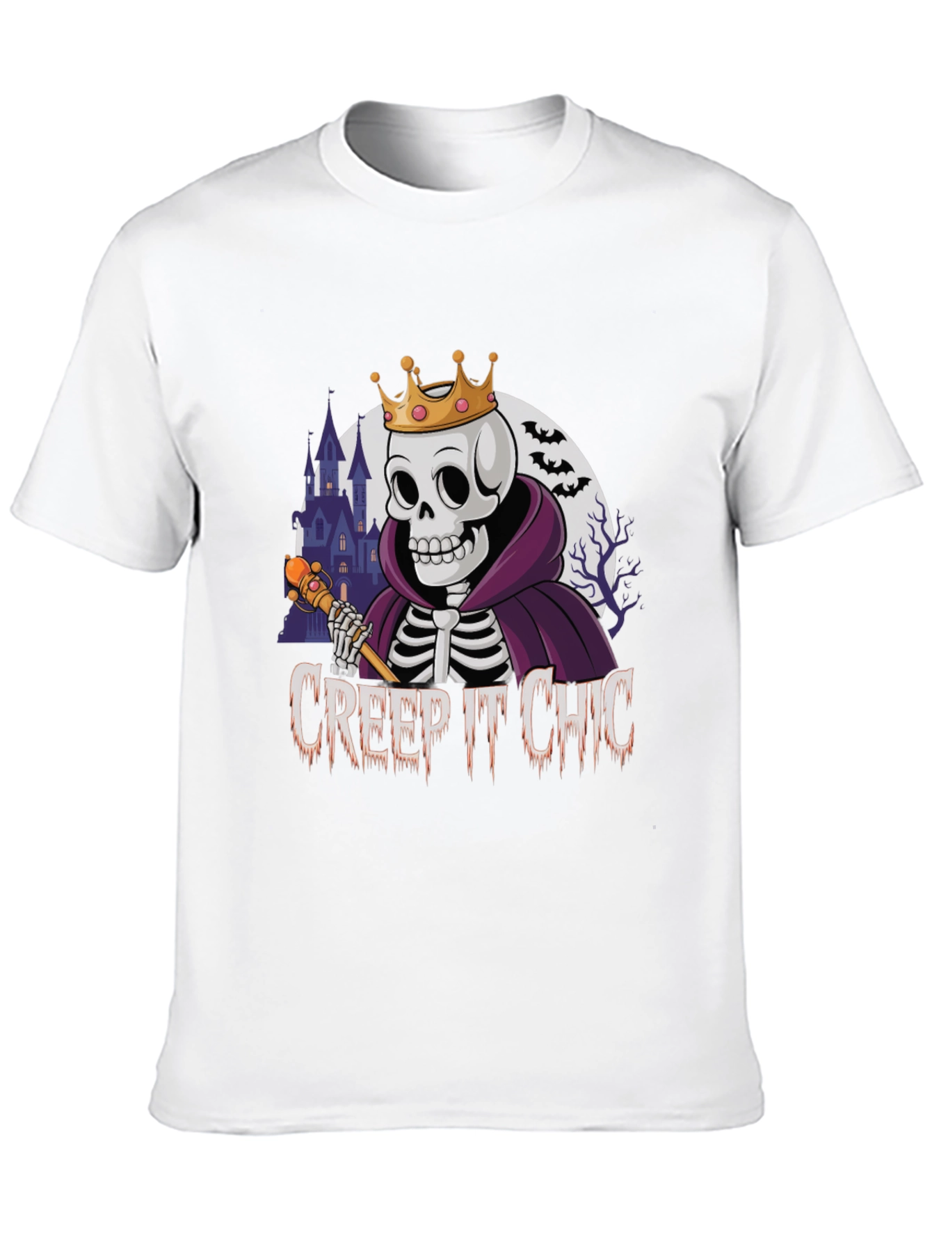 Creep It Chic Skeleton King Halloween T-Shirt