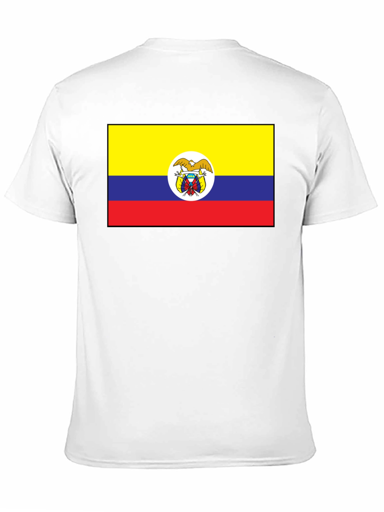 Colombia Flag T-Shirt - Black Crew Neck Tee