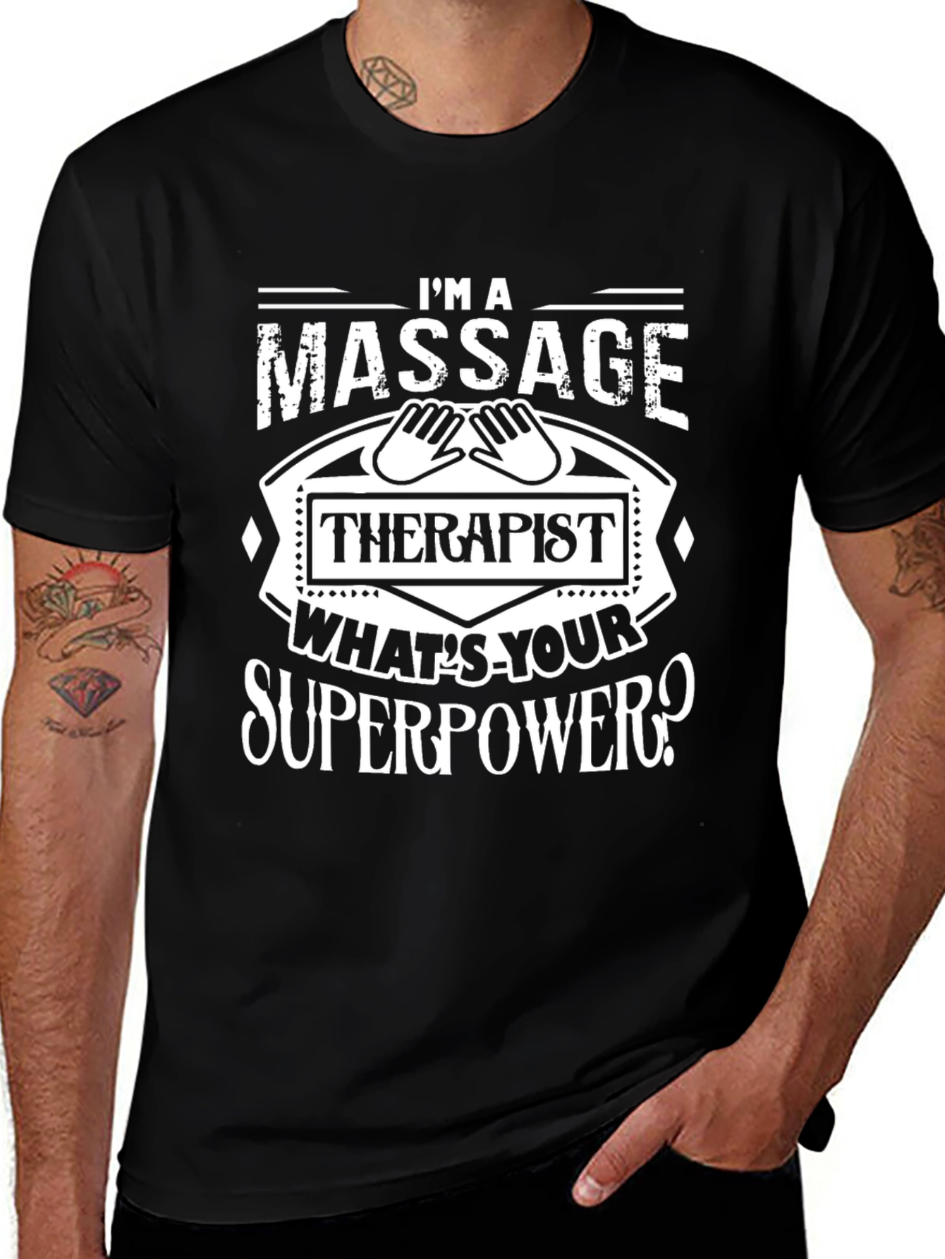 Massage Therapist Superpower Graphic Tee