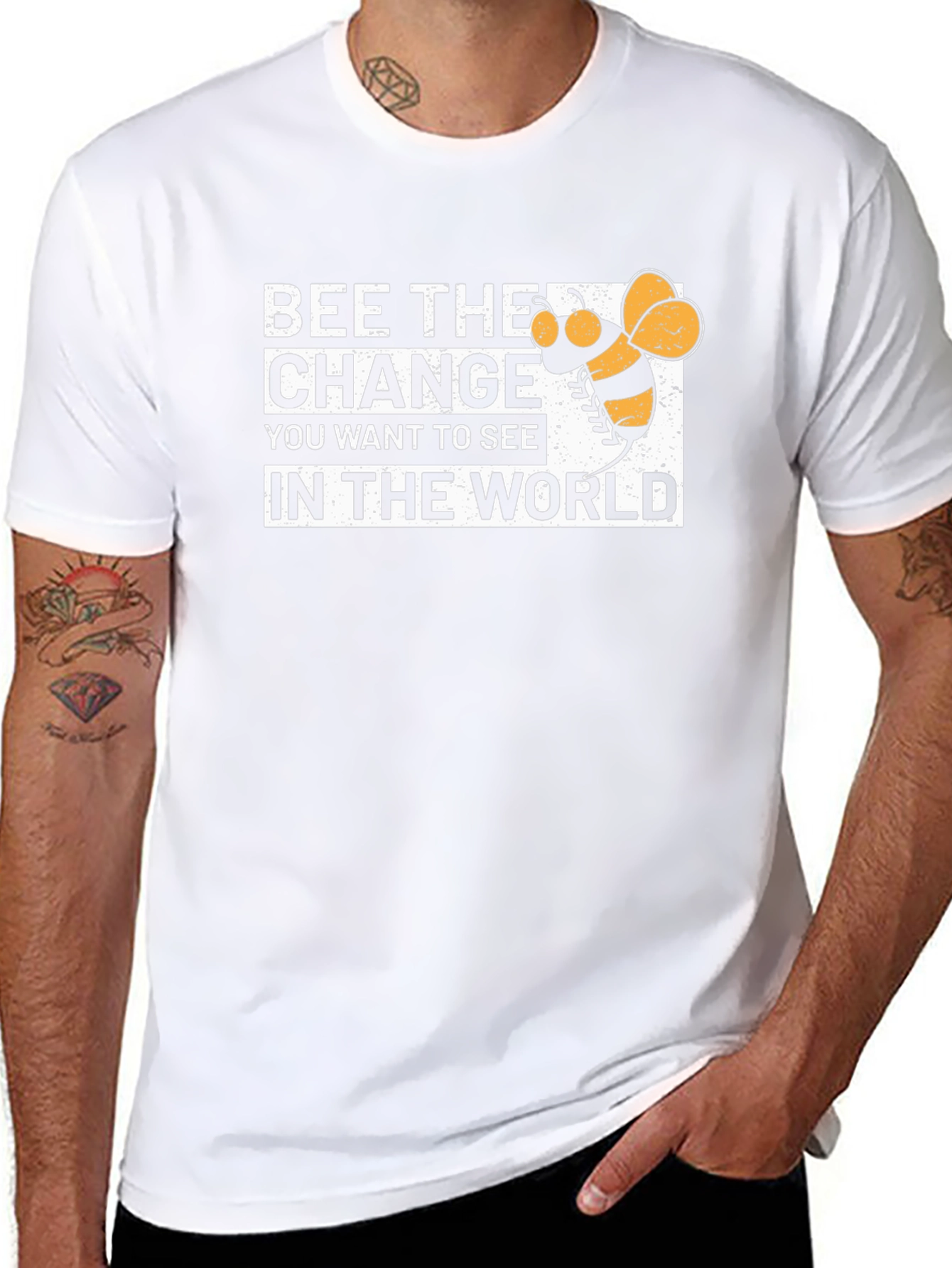 Bee the Change T-Shirt - Motivational Graphic Tee