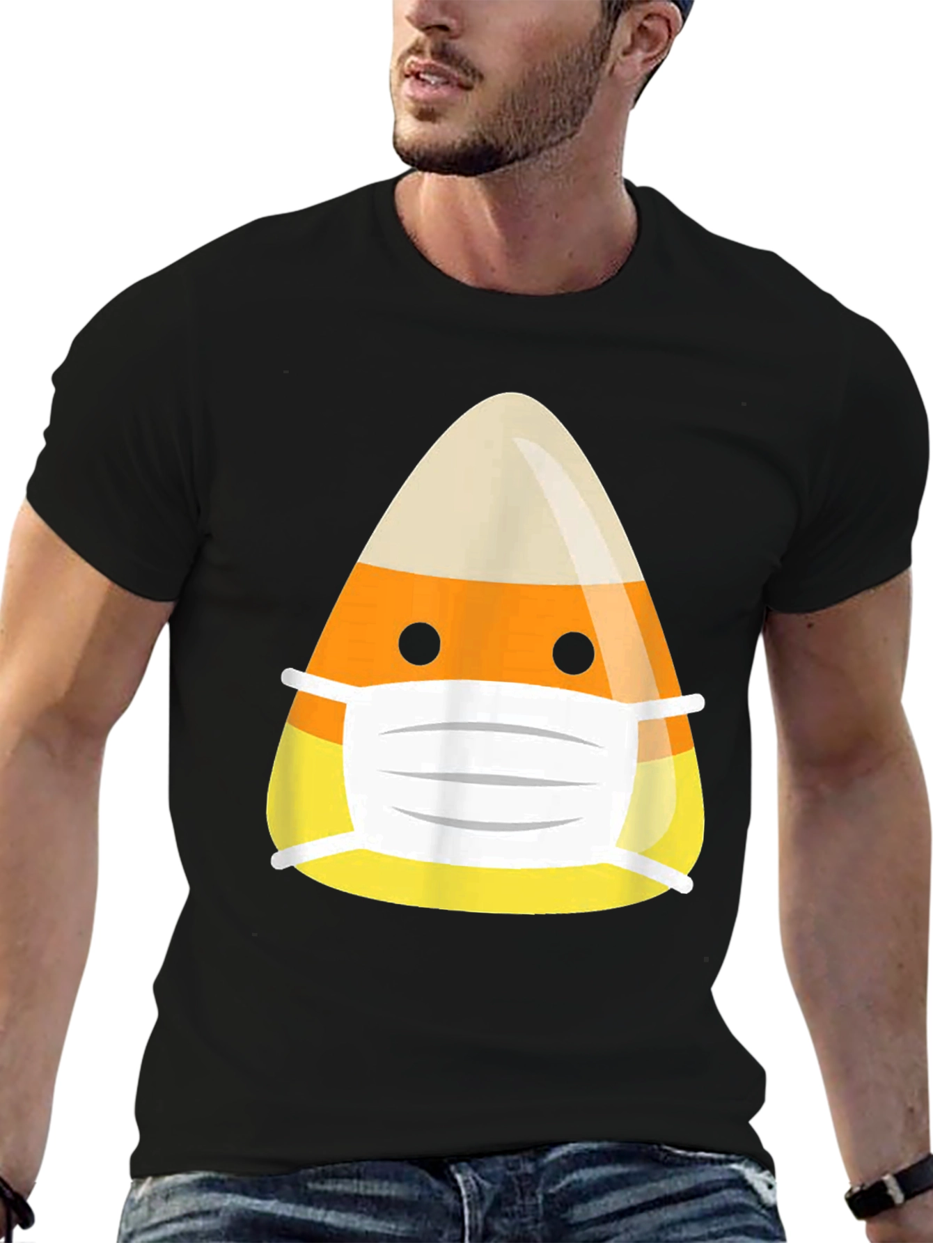 Candy Corn Mask T-Shirt