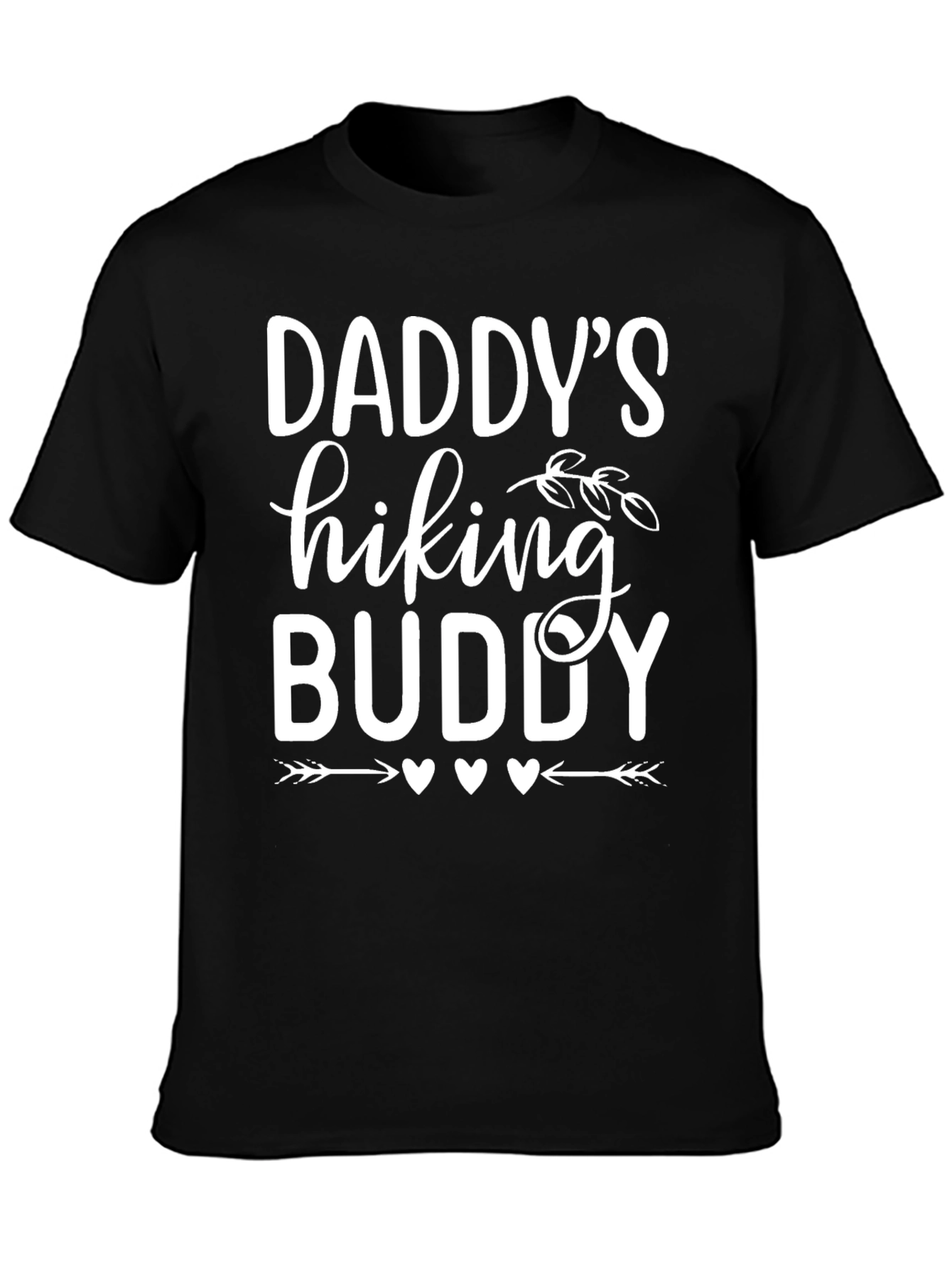 Daddys Hiking Buddy Black Cotton Tee