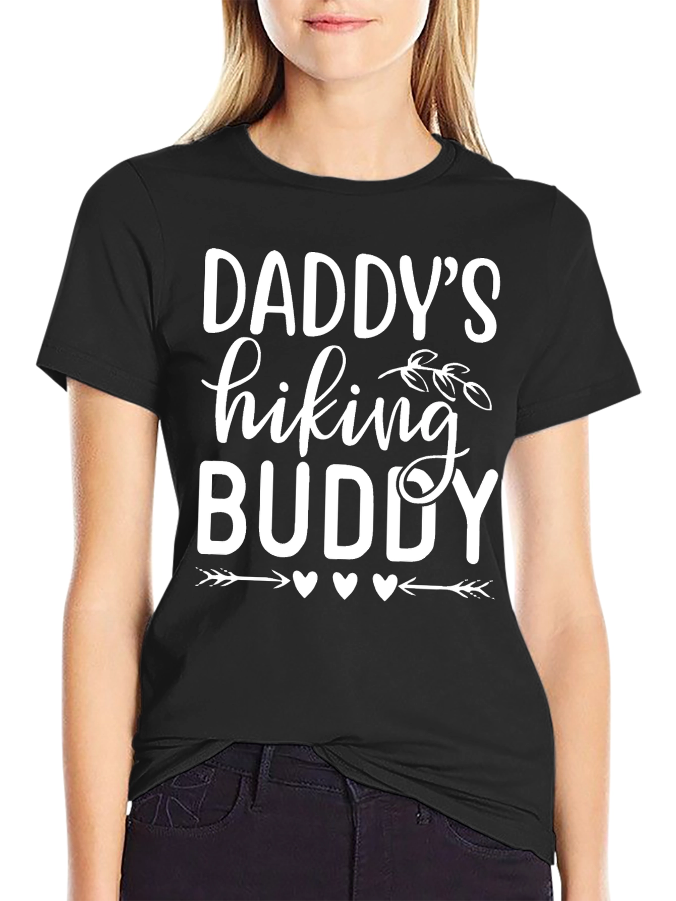 Daddys Hiking Buddy Black Cotton Tee