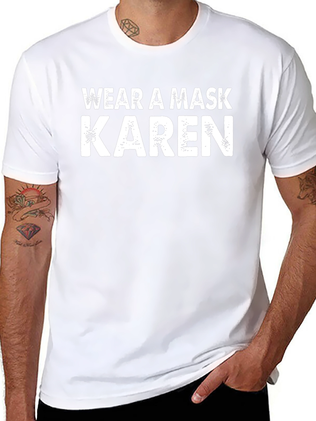 Wear A Mask Karen T-Shirt Funny Graphic Tee