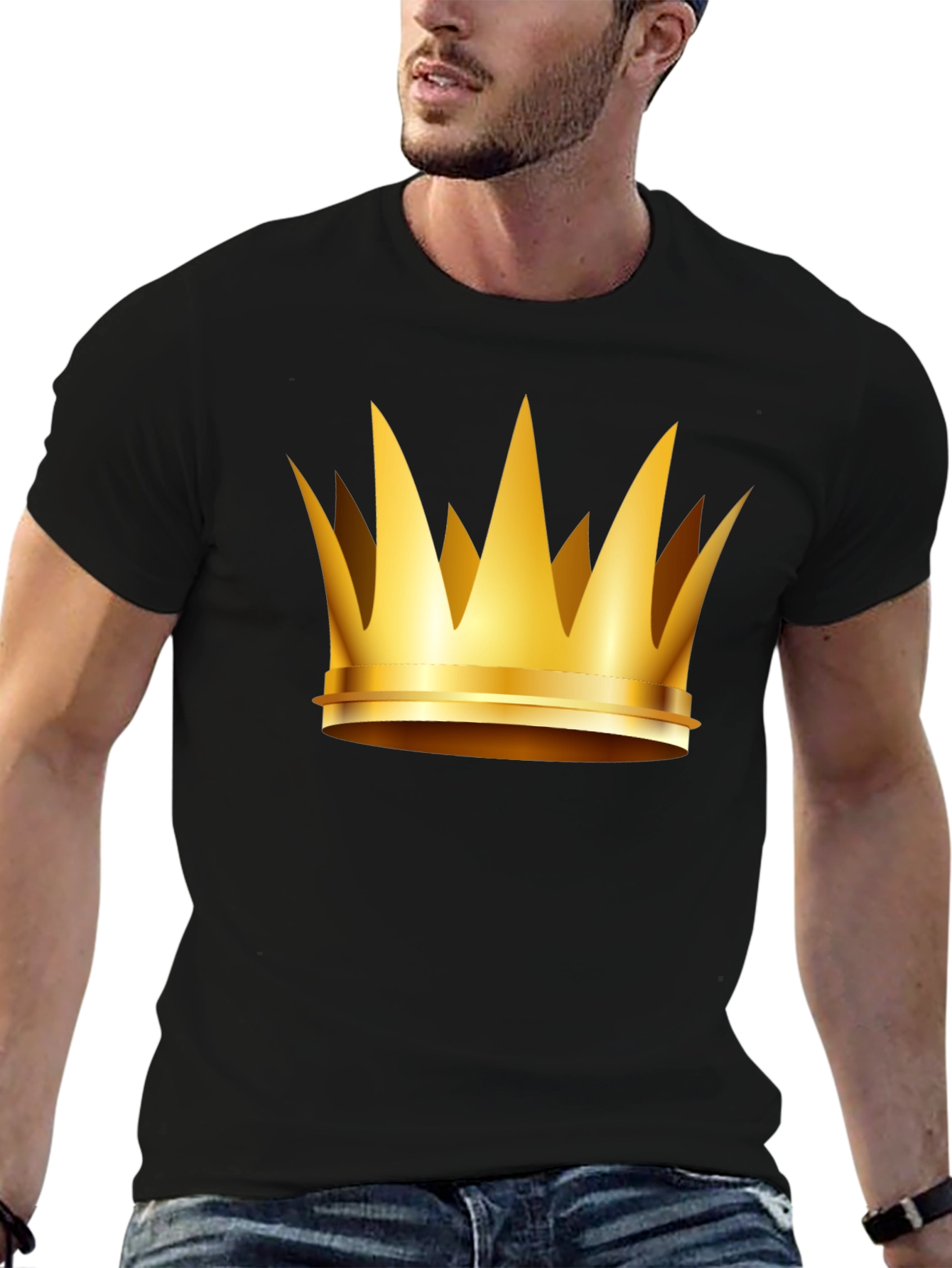Gold Crown Graphic T-Shirt - Kingly Style
