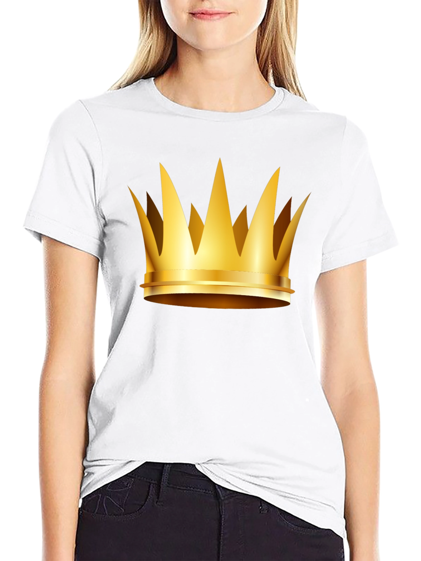 Gold Crown Graphic T-Shirt - Kingly Style
