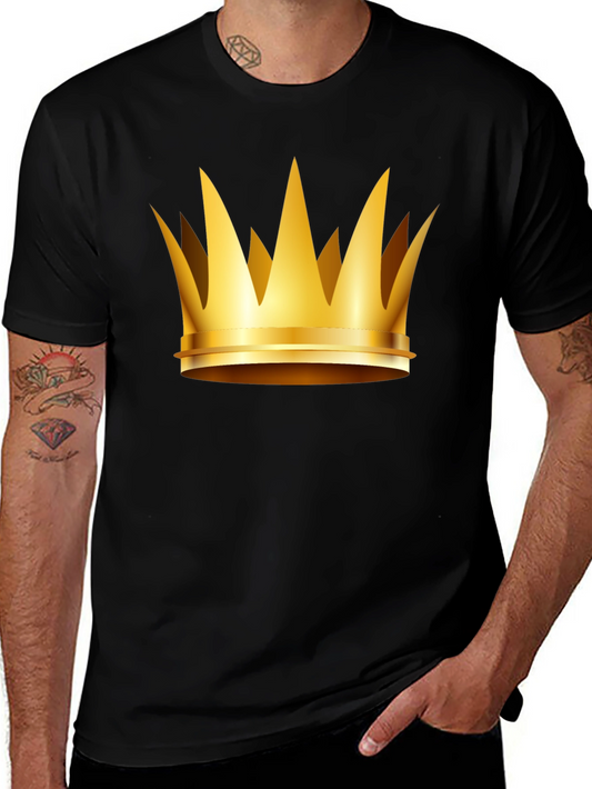 Gold Crown Graphic T-Shirt - Kingly Style
