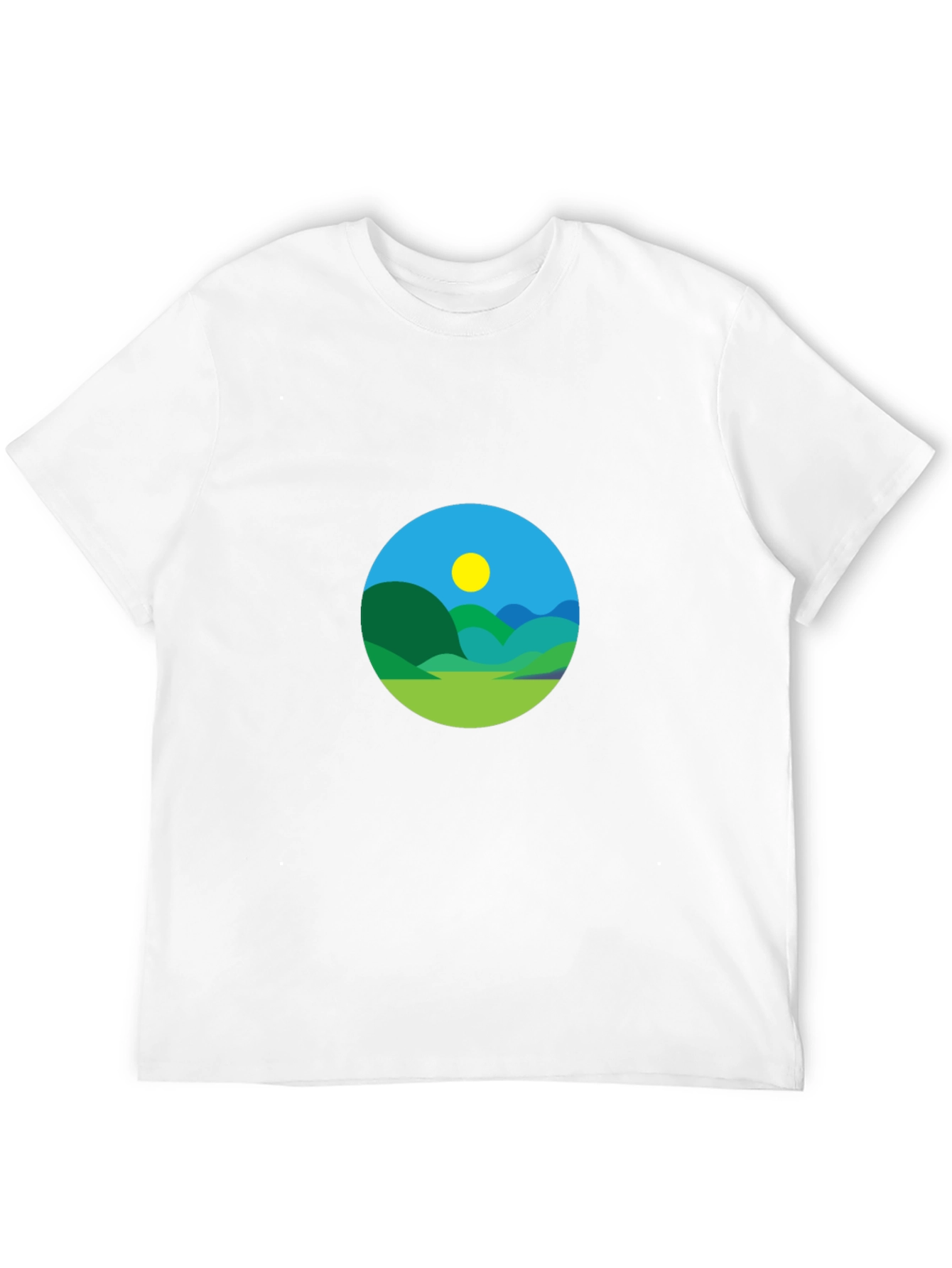 Scenic Landscape Graphic Tee - Black