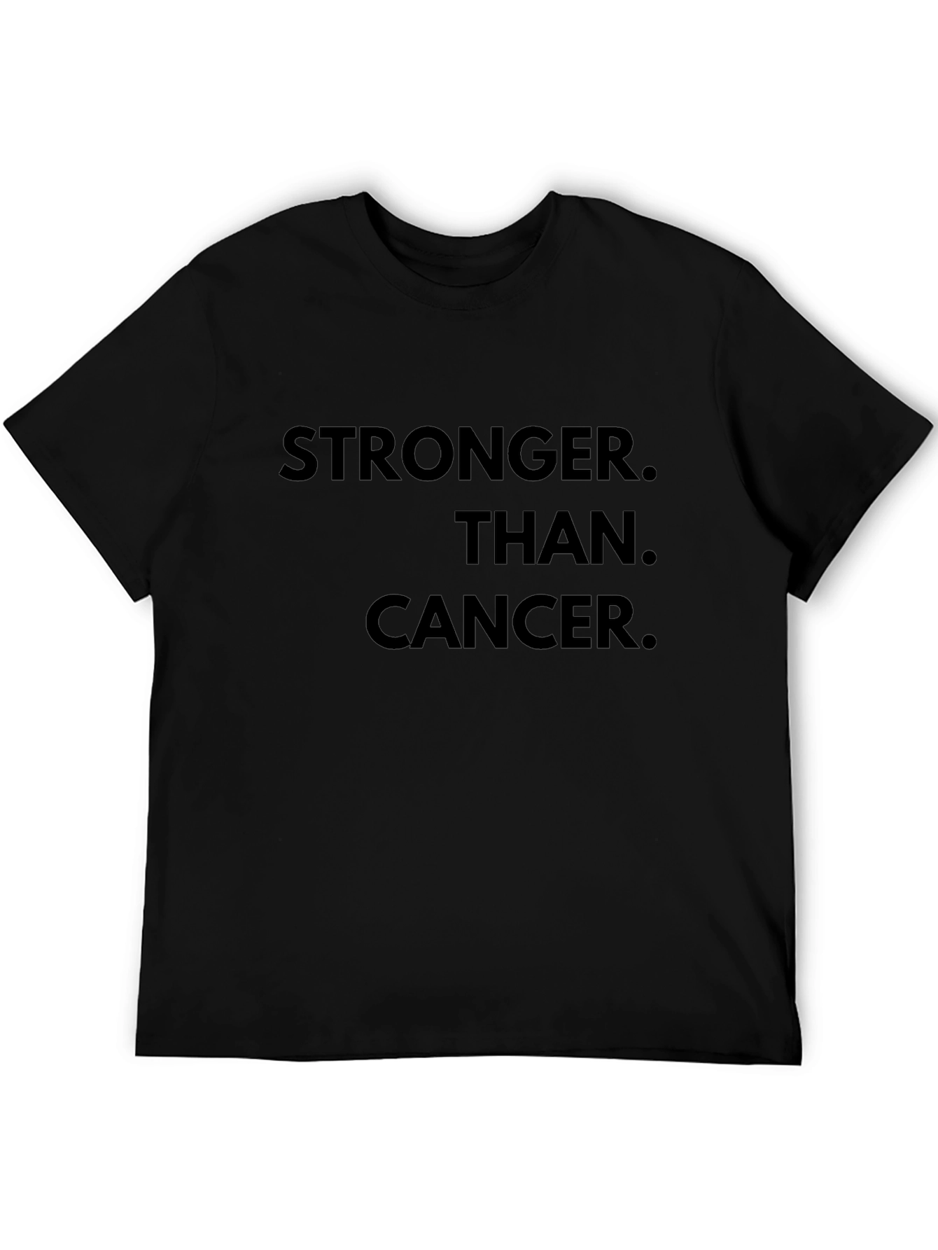 Stronger Than Cancer T-Shirt - Inspiring Black Tee