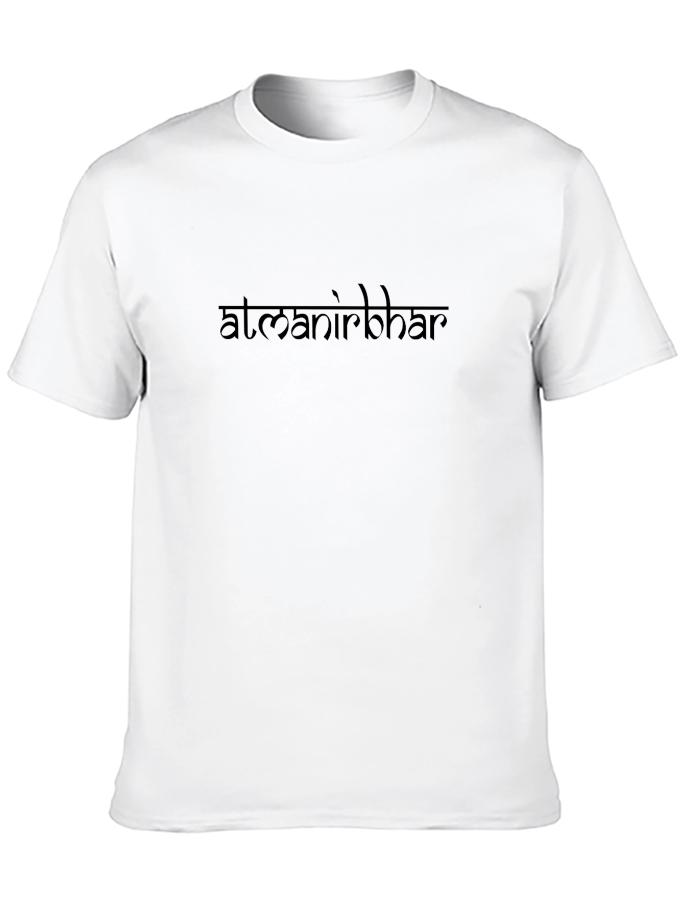 Atmanirbhar Black Graphic Tee