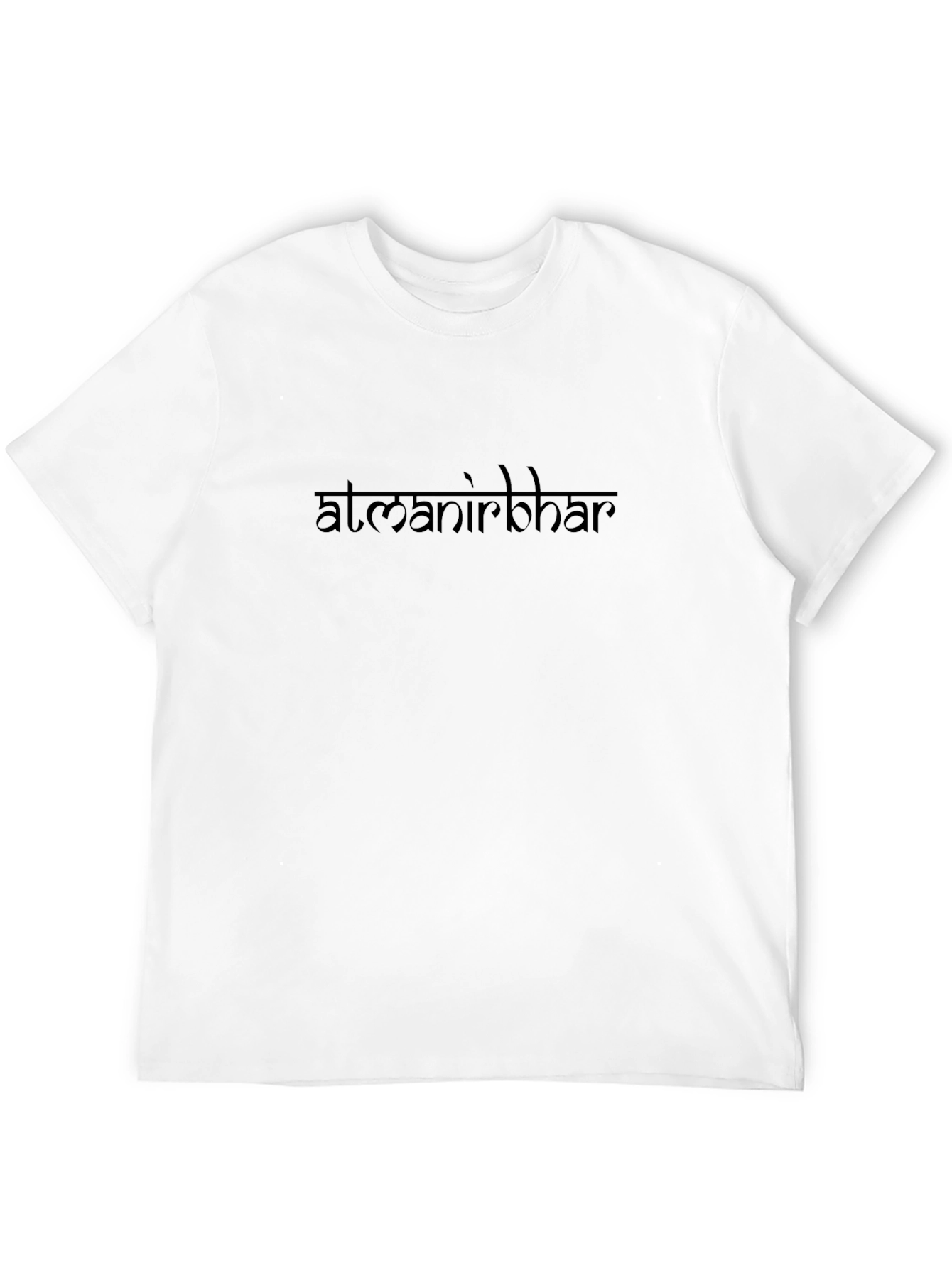 Atmanirbhar Black Graphic Tee