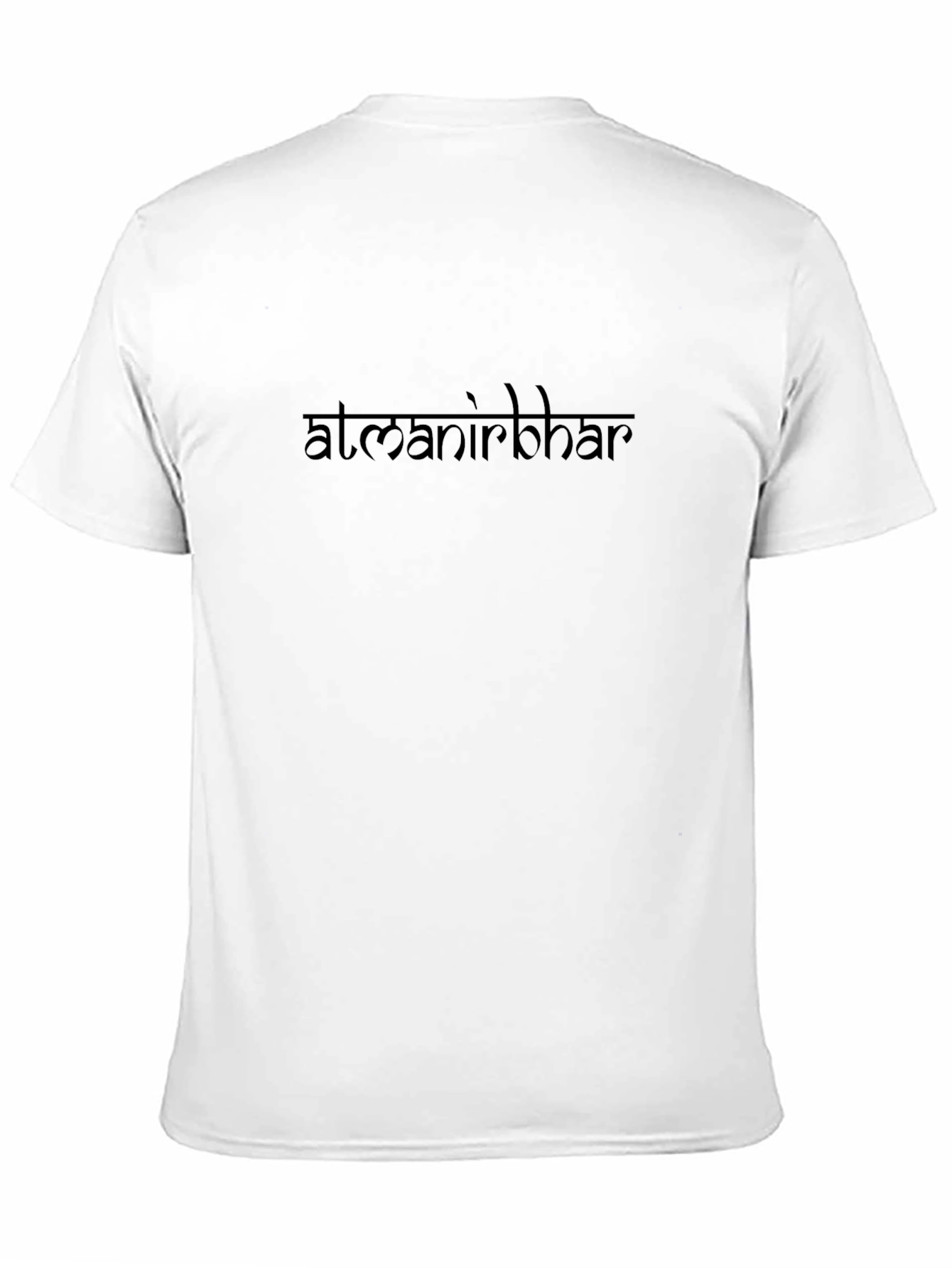 Atmanirbhar Black Graphic Tee