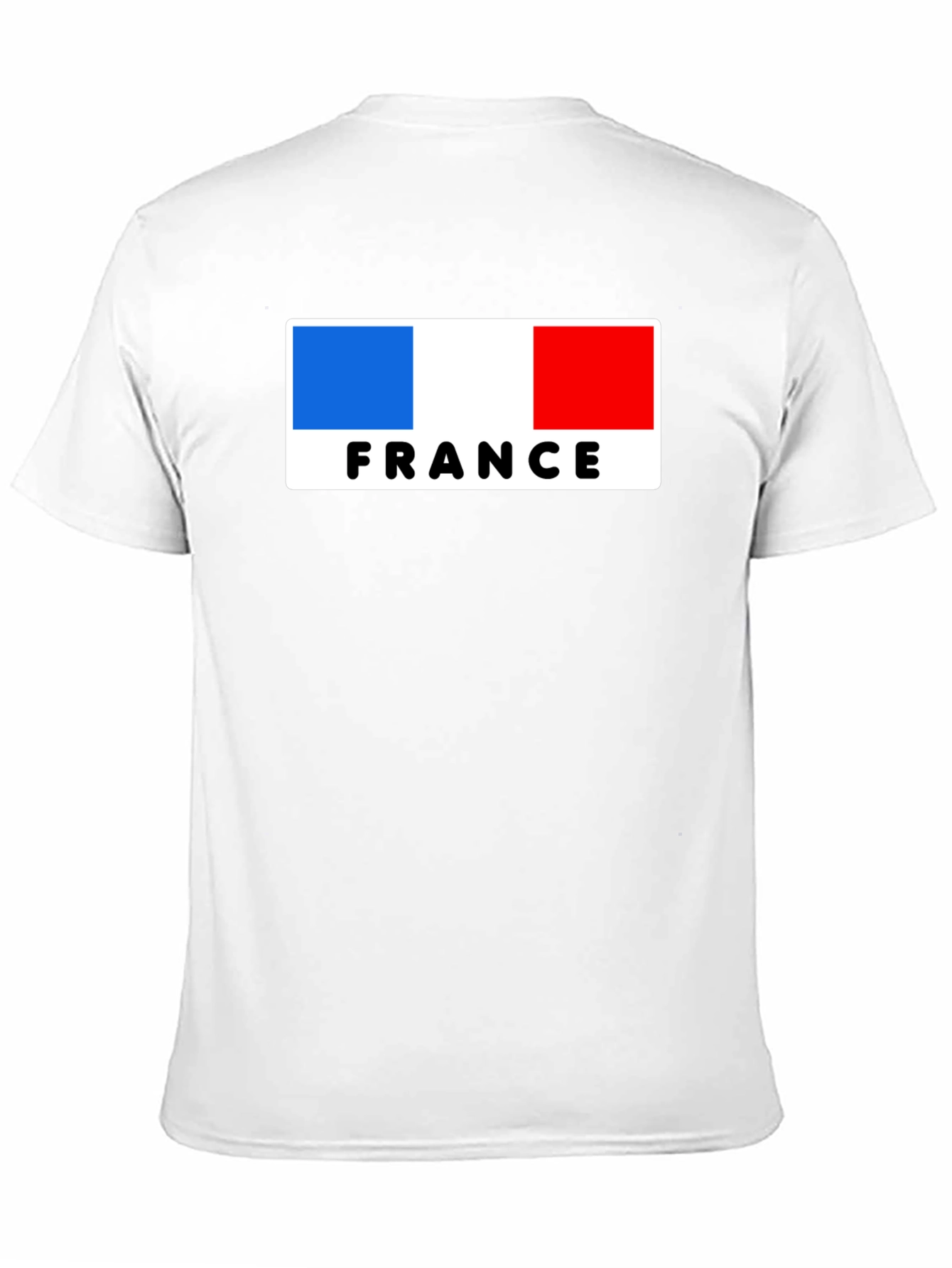 France Flag Graphic Tee - Black Cotton T-Shirt