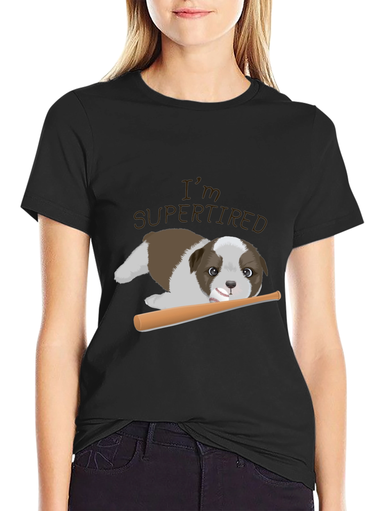 Super Tired Puppy Graphic Tee