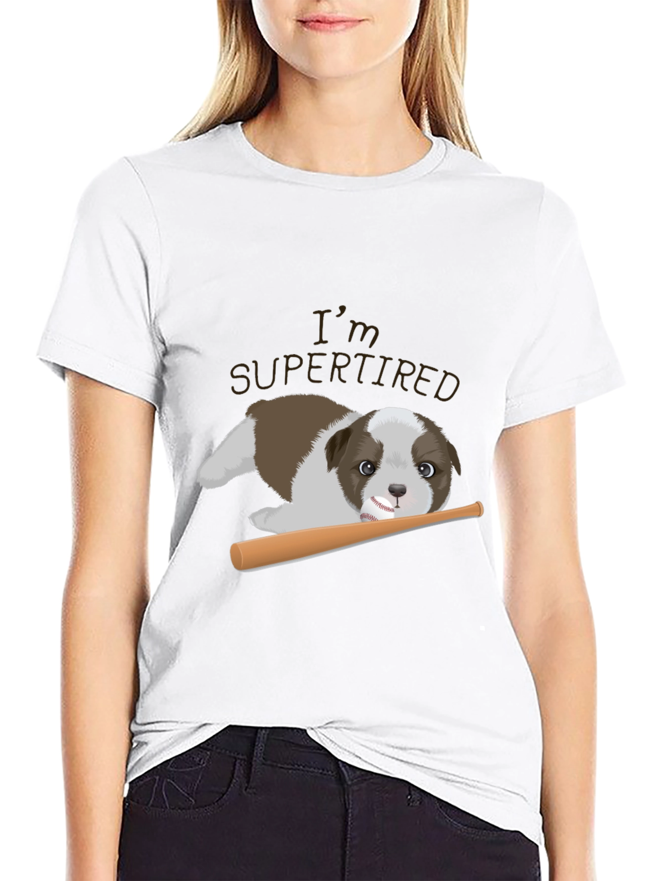 Super Tired Puppy Graphic Tee