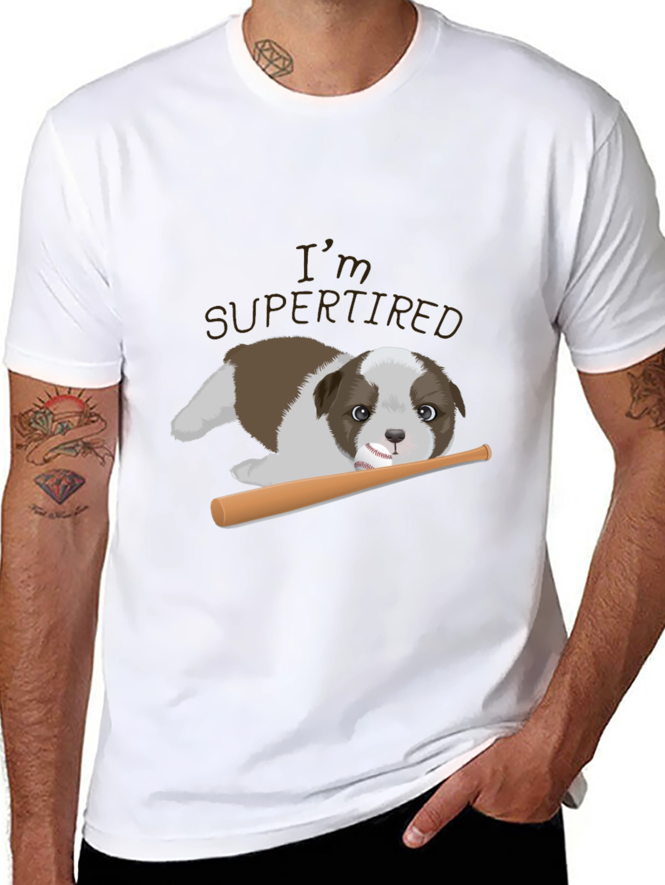 Super Tired Puppy Graphic Tee