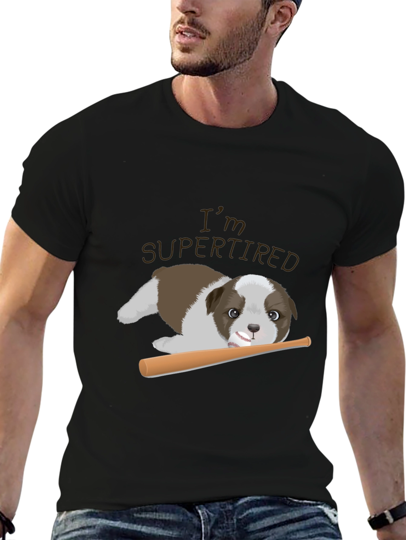 Super Tired Puppy Graphic Tee