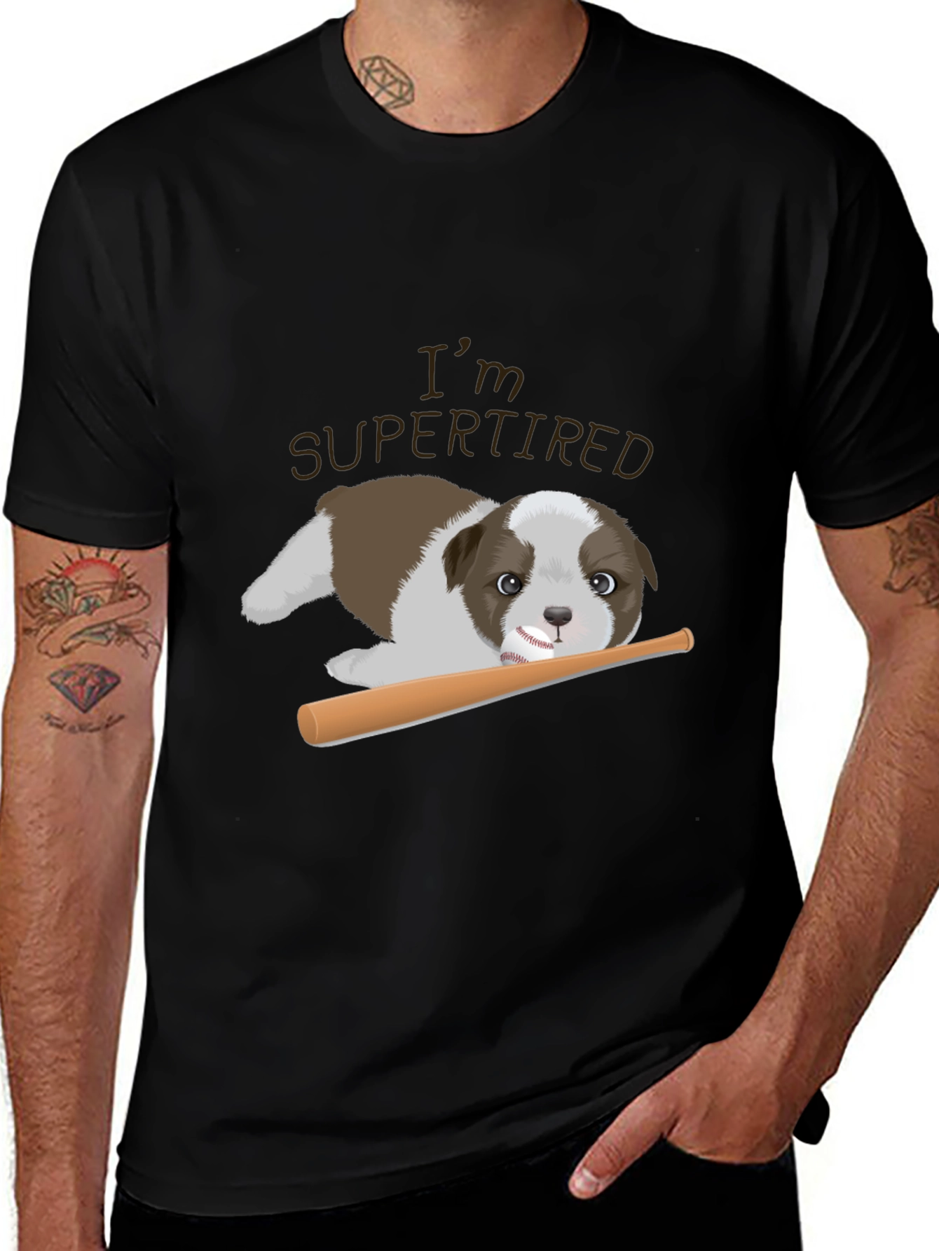 Super Tired Puppy Graphic Tee