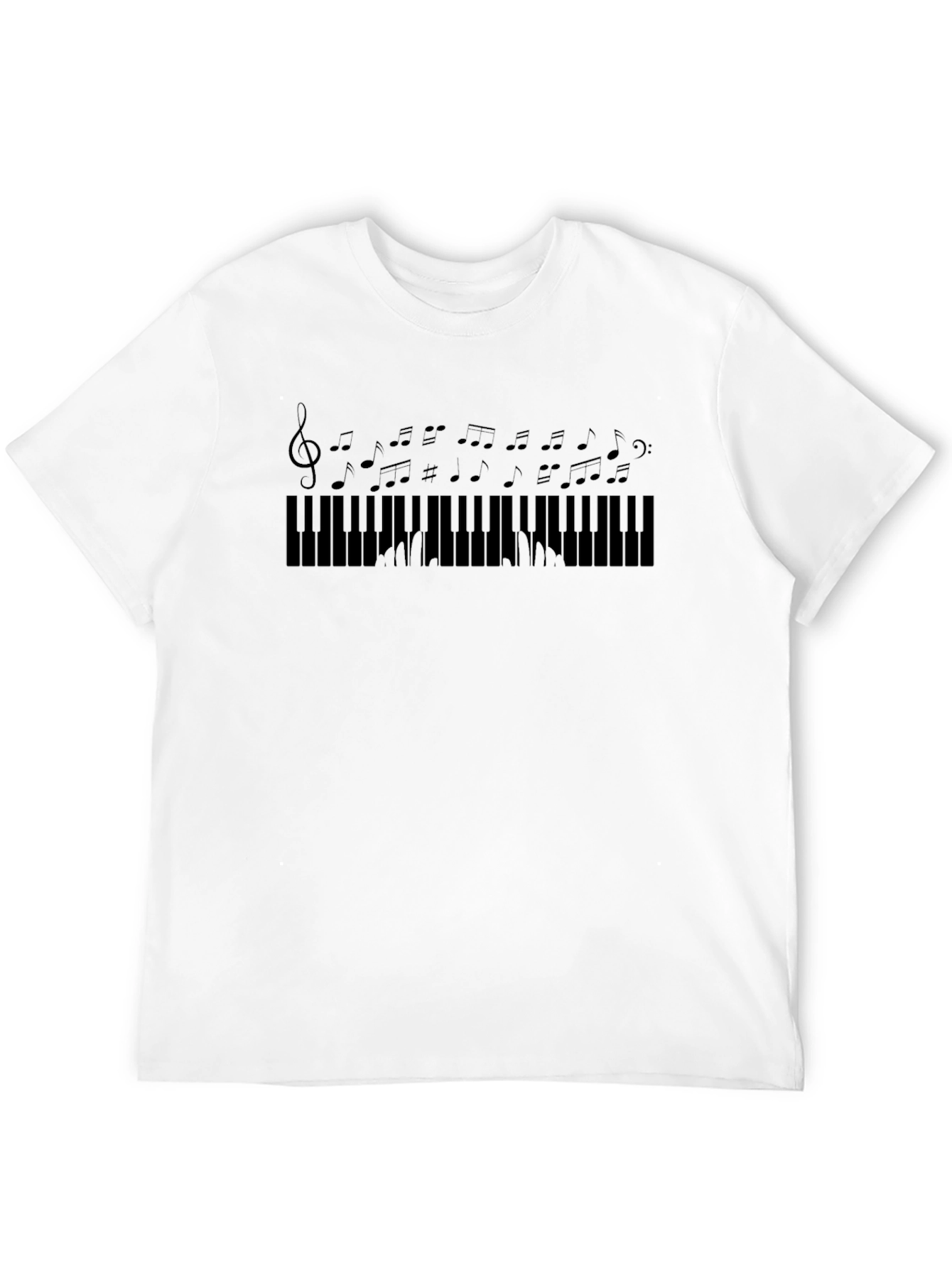 Piano Keys & Notes Graphic Tee