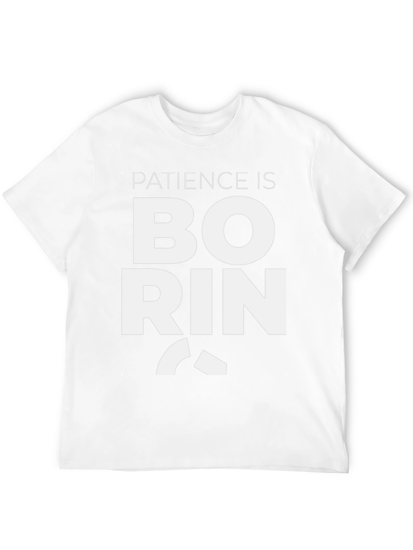 Patience is Boring Graphic Tee - Black