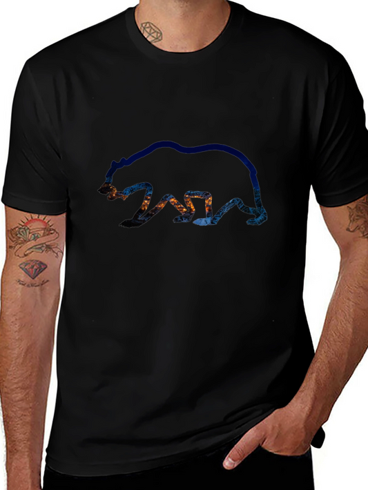Bear Silhouette Graphic Tee - Nature Inspired Design