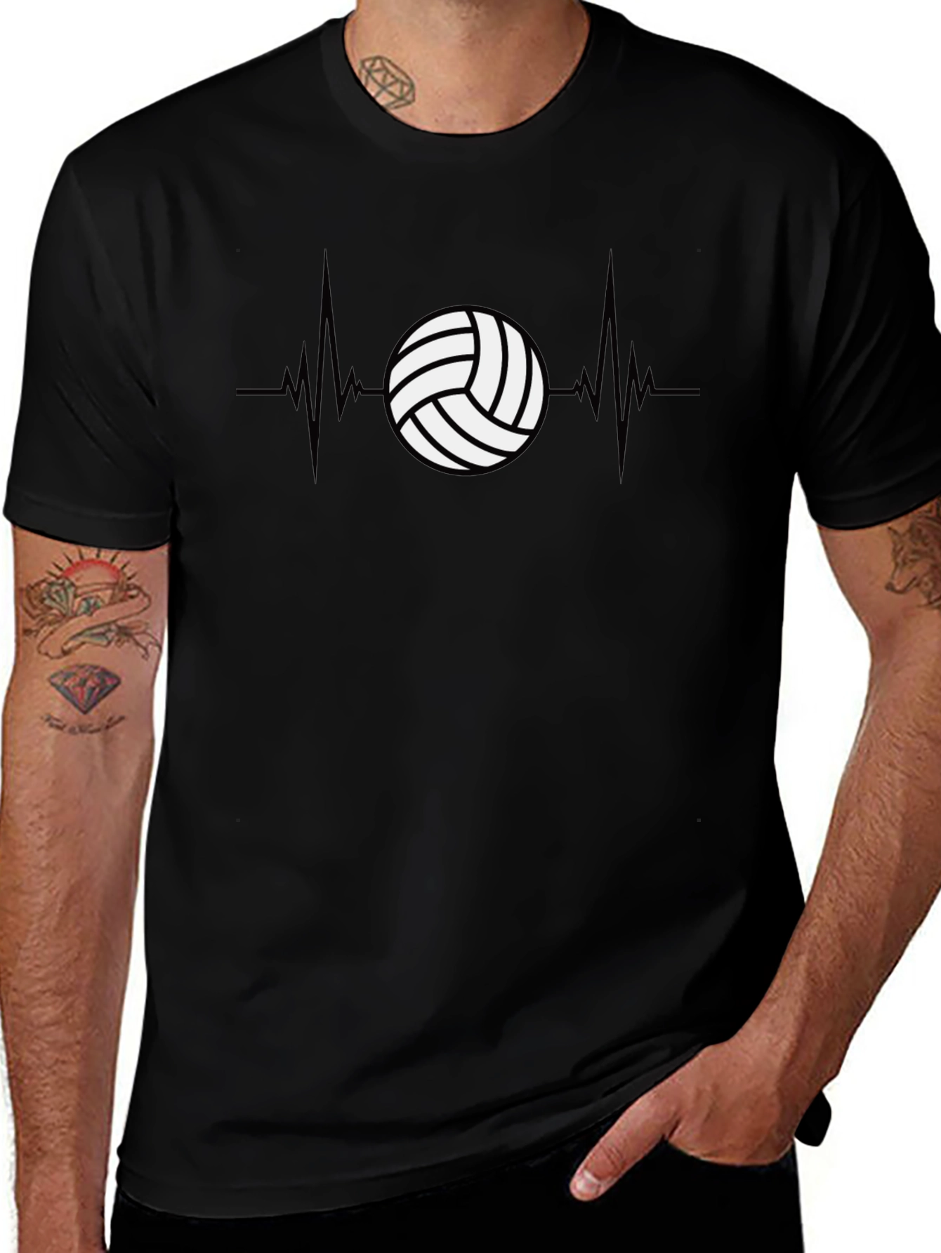 Volleyball Heartbeat Graphic Tee