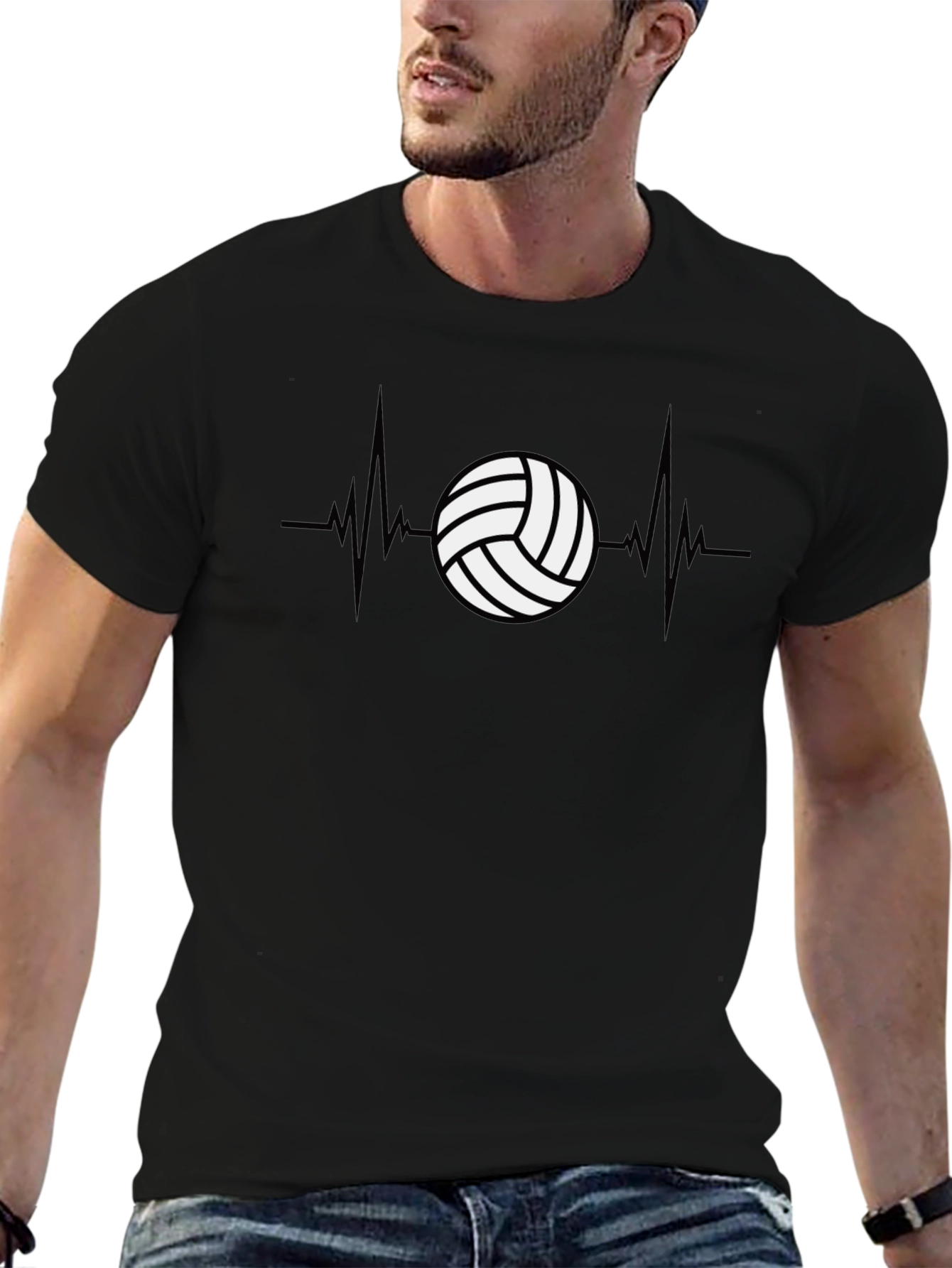 Volleyball Heartbeat Graphic Tee