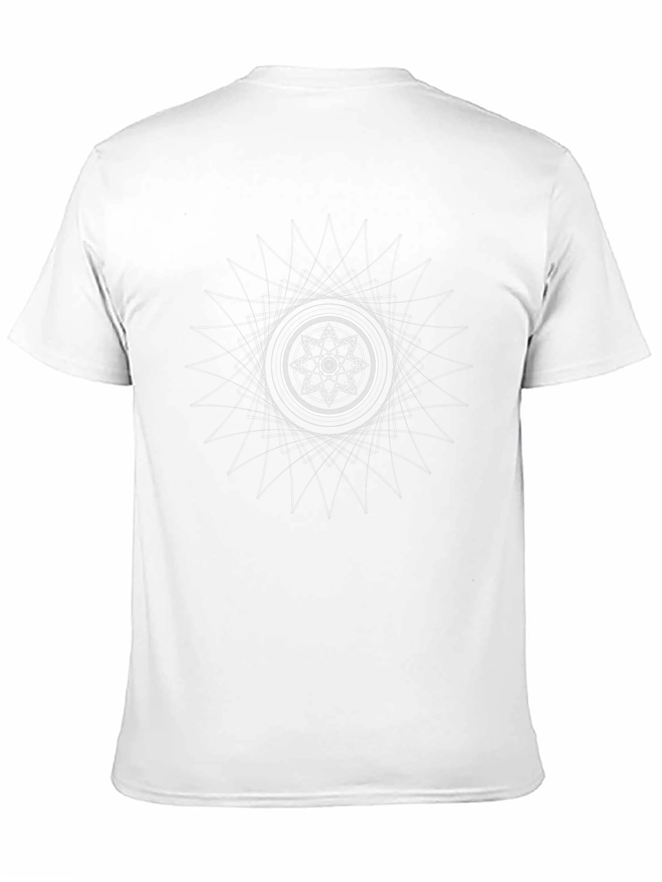 Geometric Circle Design Black T-Shirt