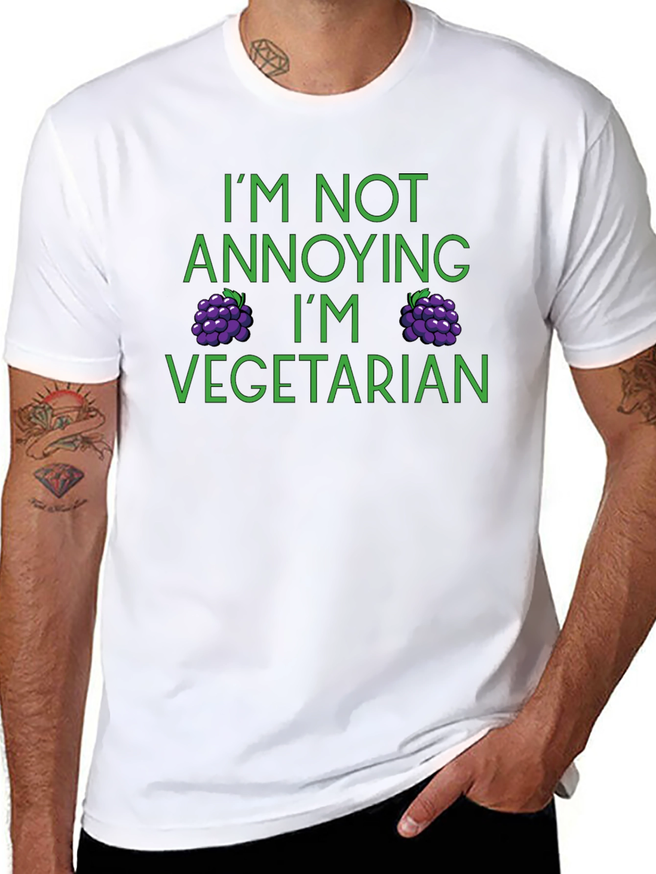 Vegetarian T-Shirt - Im Not Annoying Funny Tee
