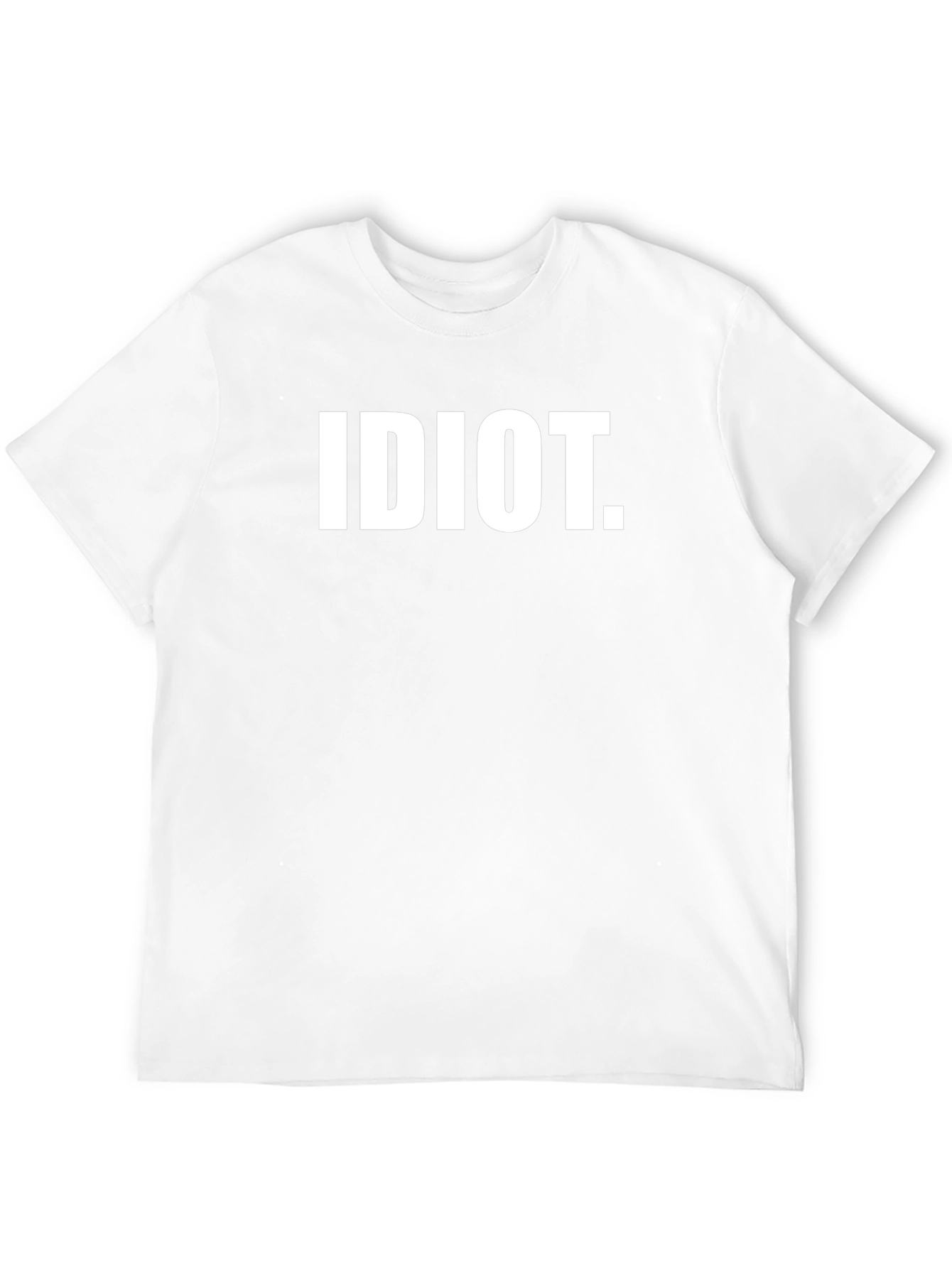 Idiot Slogan Tee - Black Cotton Blend