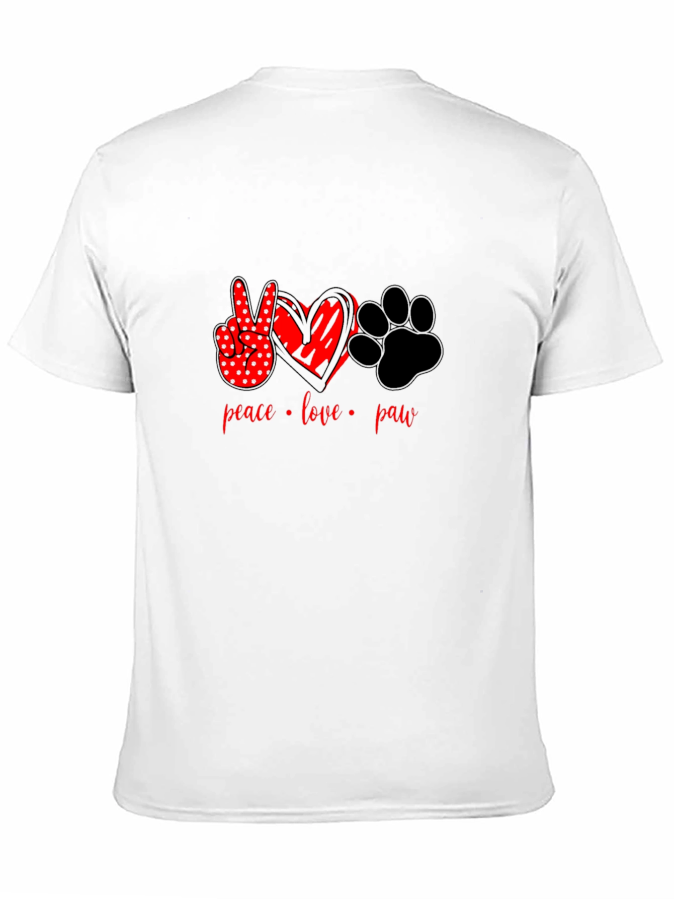 Peace Love Paw Graphic T-Shirt