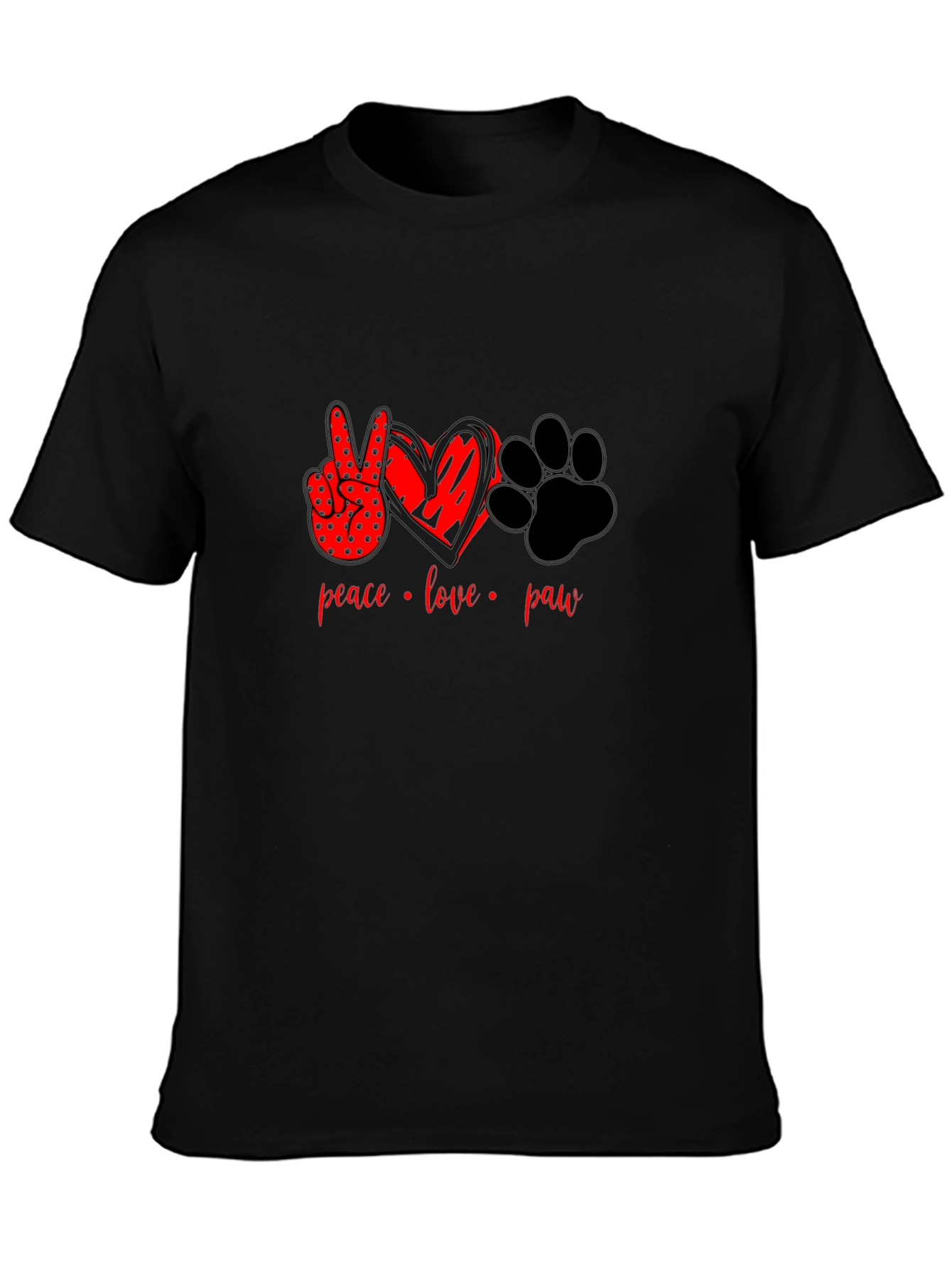 Peace Love Paw Graphic T-Shirt