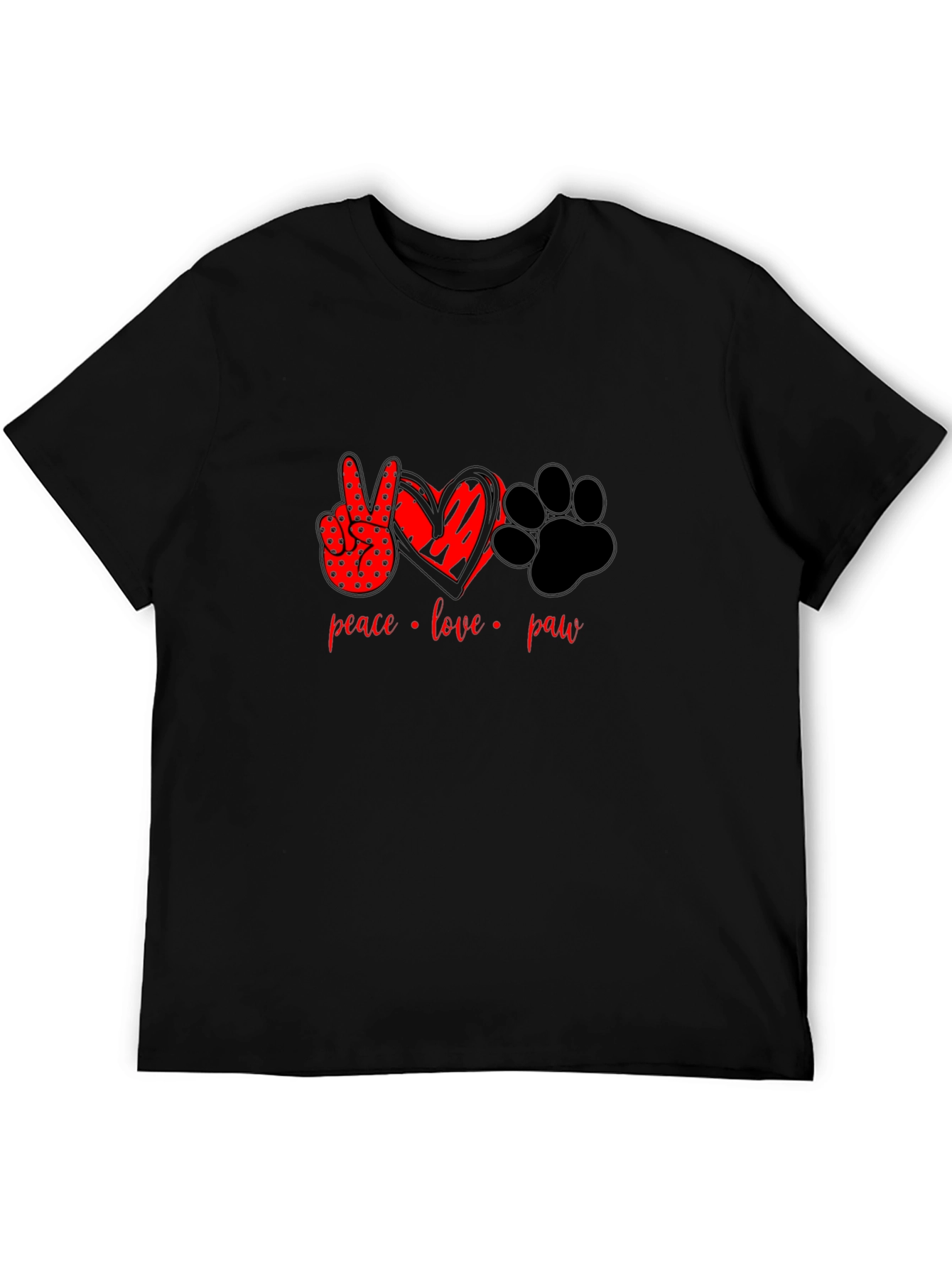 Peace Love Paw Graphic T-Shirt