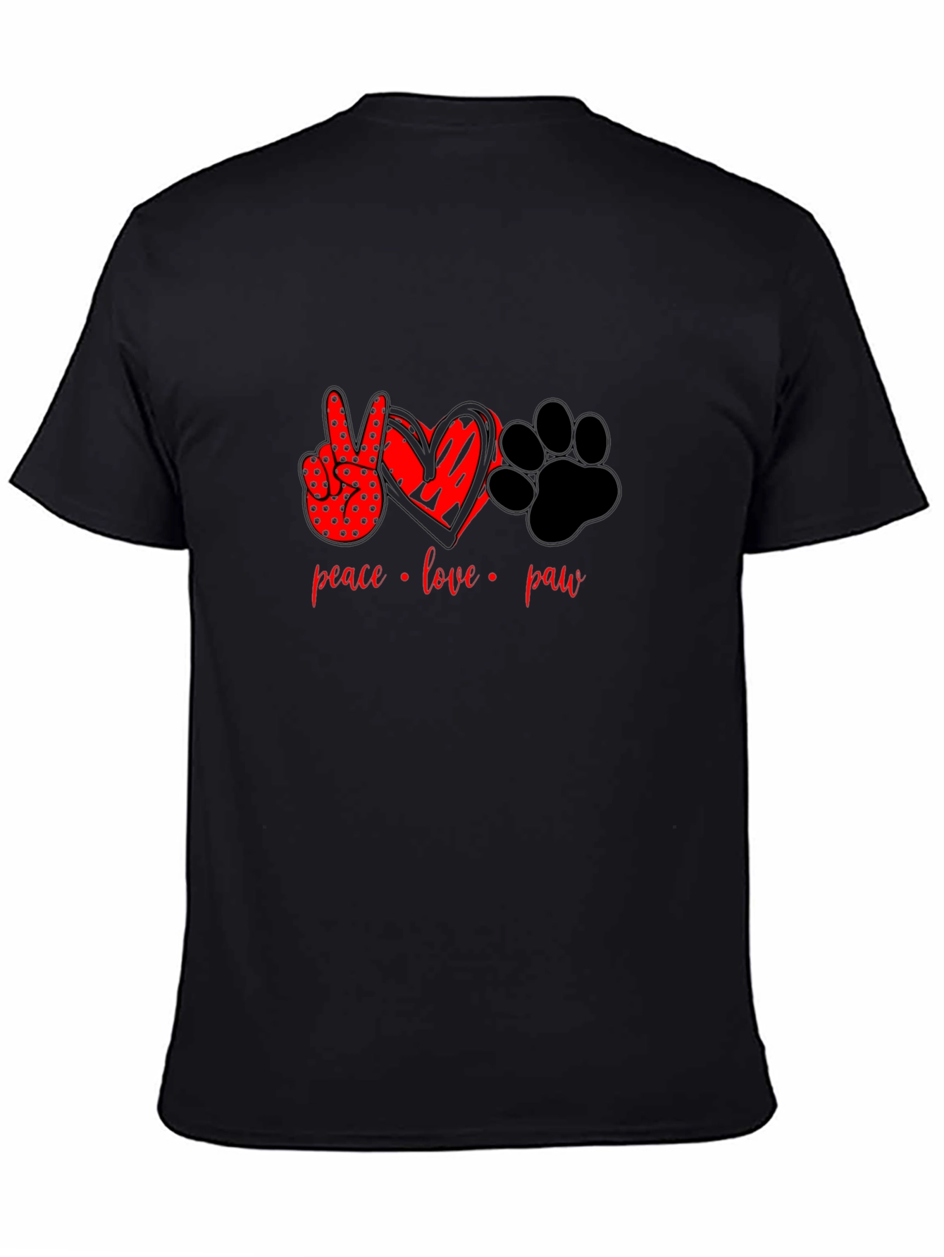 Peace Love Paw Graphic T-Shirt