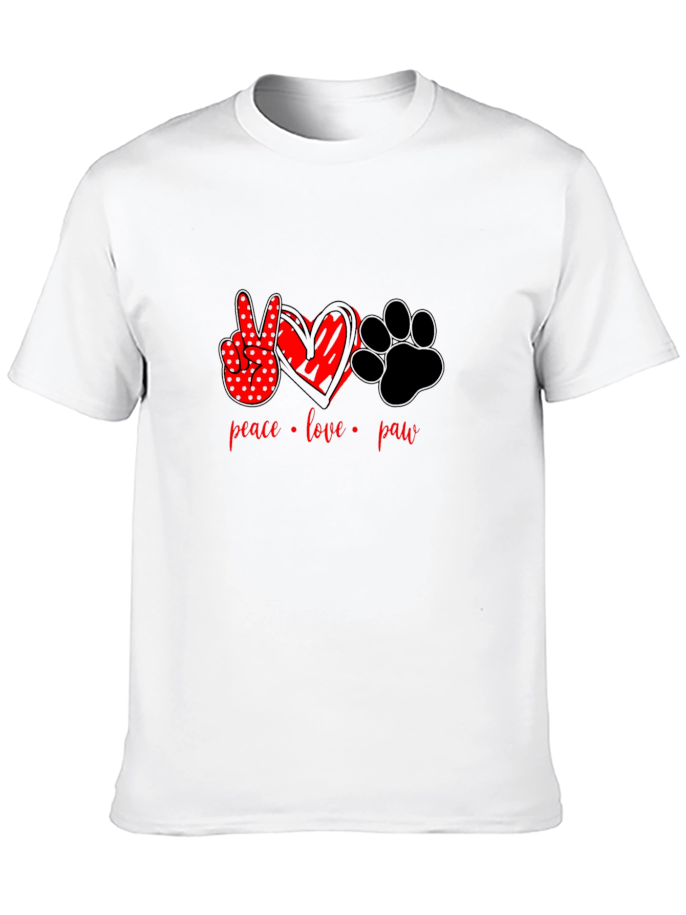 Peace Love Paw Graphic T-Shirt