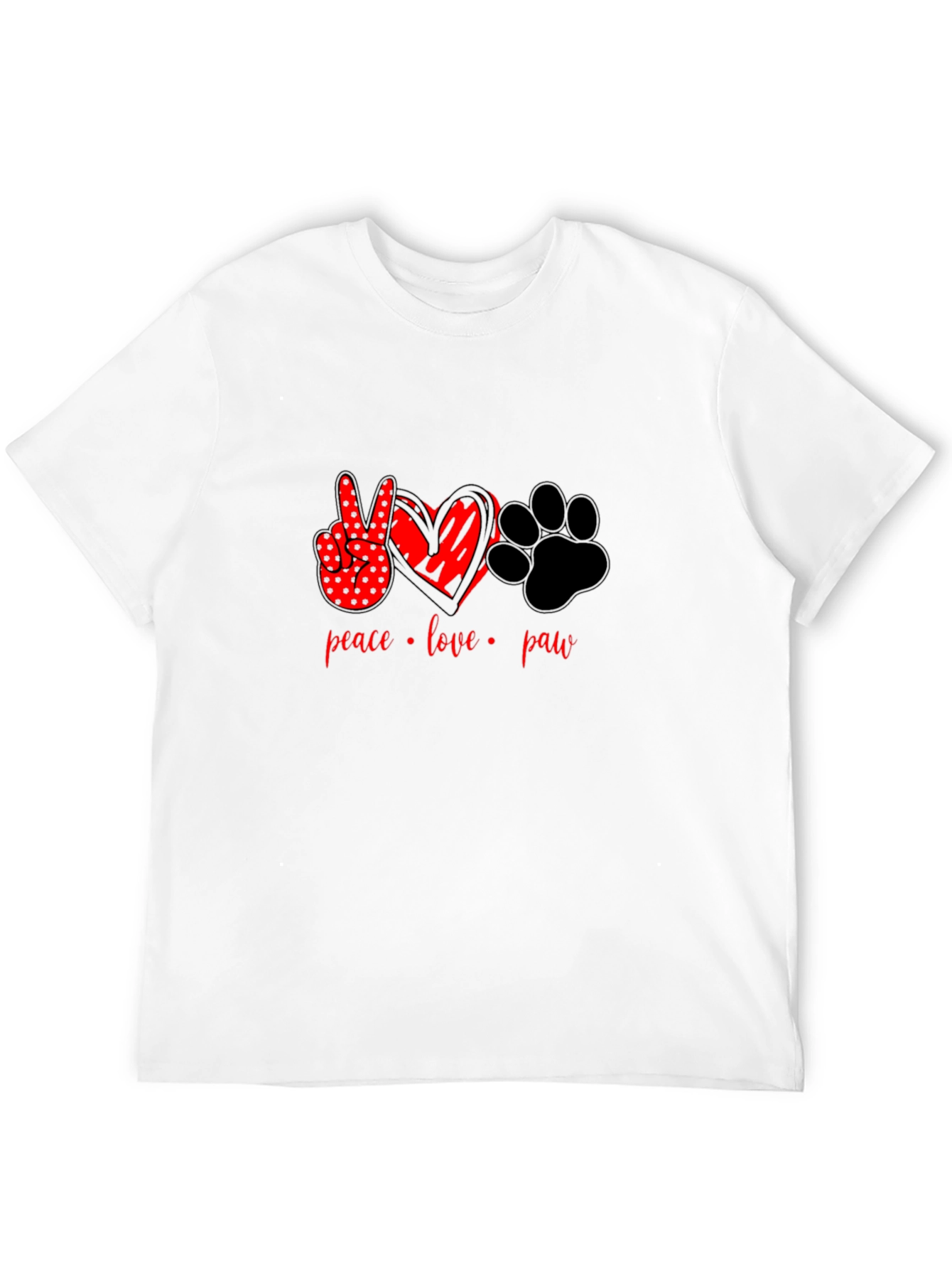 Peace Love Paw Graphic T-Shirt