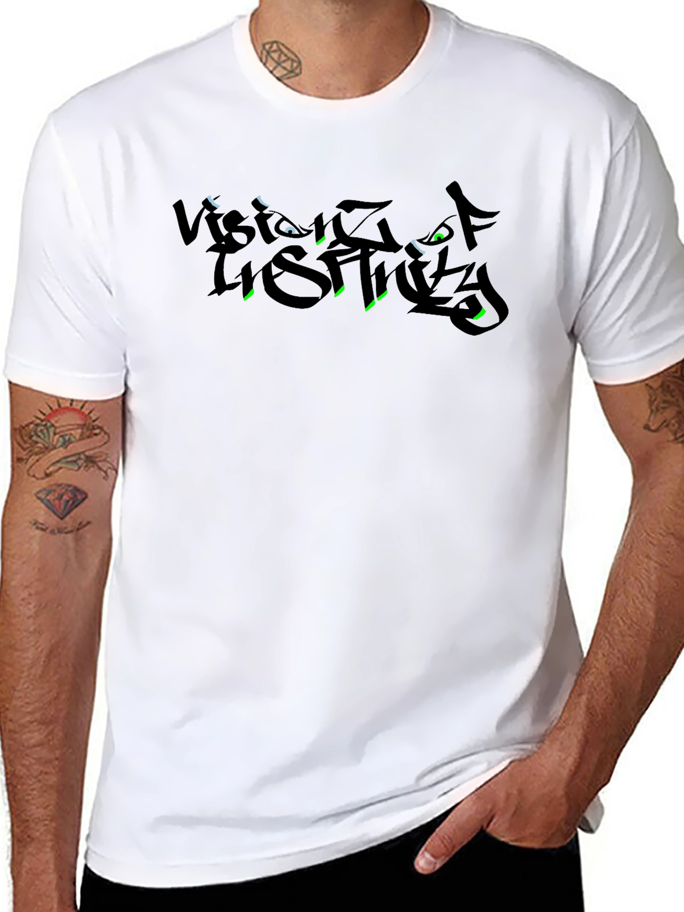 Vision of Ghosts Black Graphic Tee