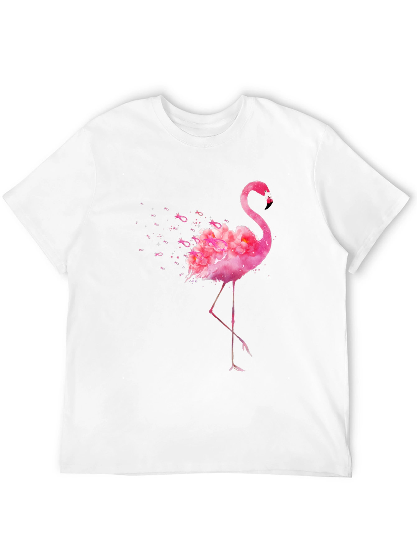 Pink Flamingo Breast Cancer Awareness Graphic Tee