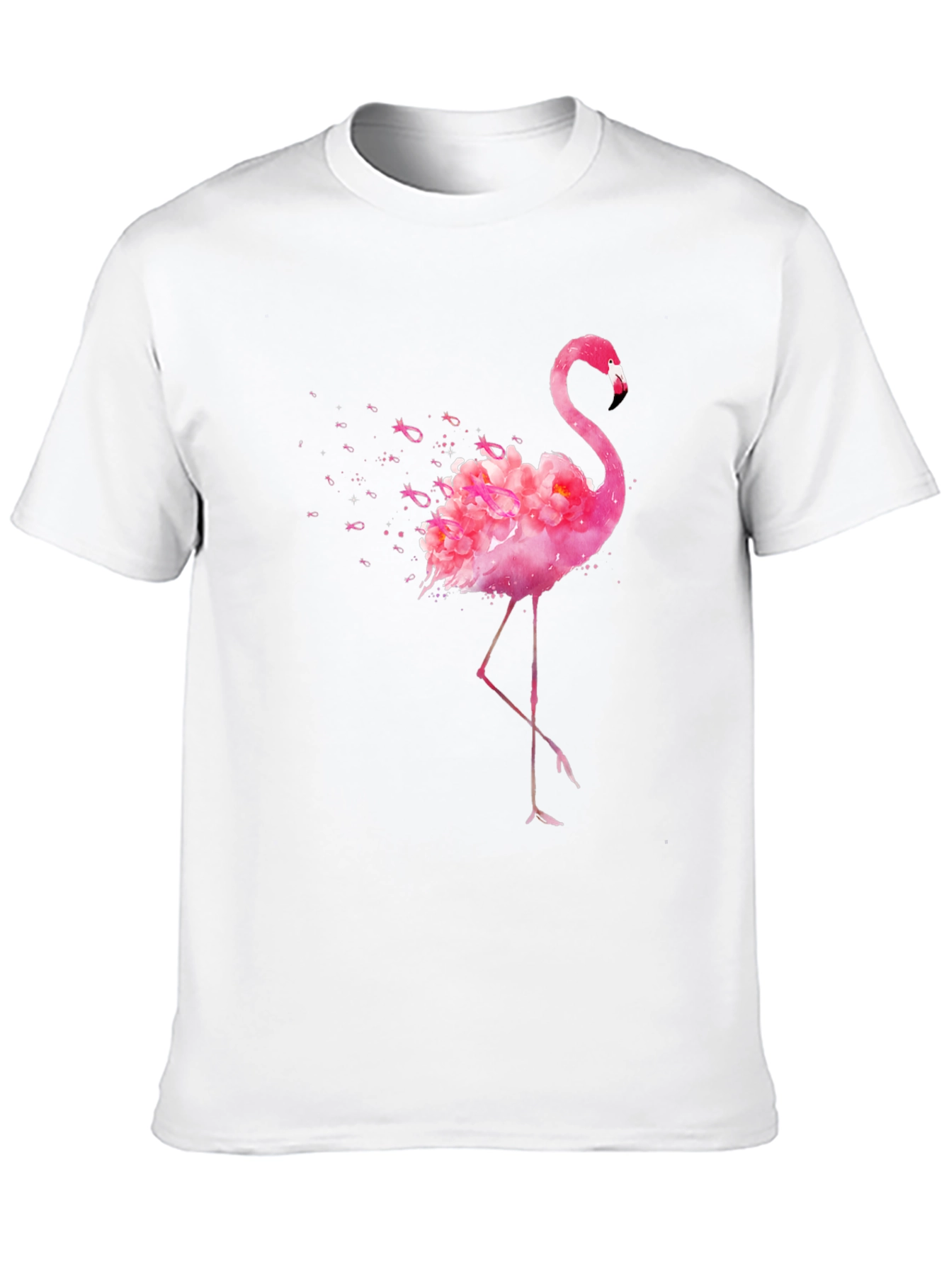 Pink Flamingo Breast Cancer Awareness Graphic Tee