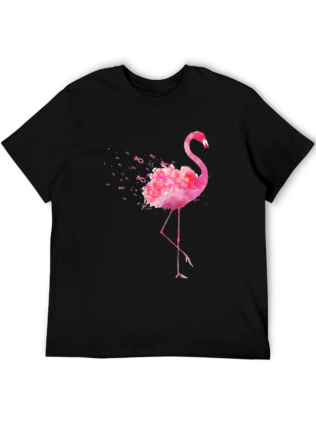 Pink Flamingo Breast Cancer Awareness Graphic Tee