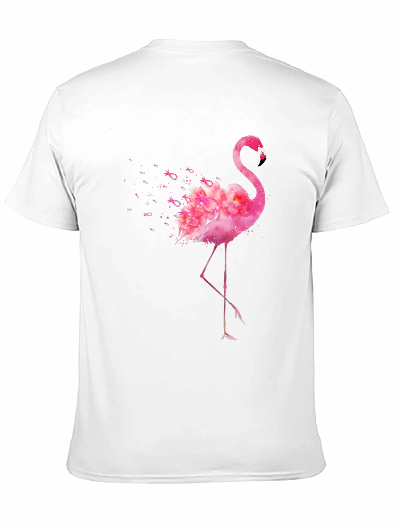 Pink Flamingo Breast Cancer Awareness Graphic Tee