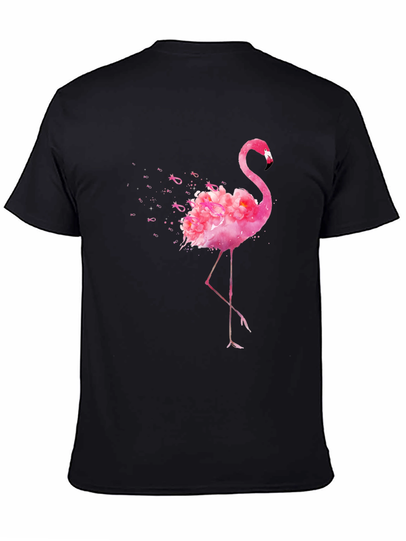 Pink Flamingo Breast Cancer Awareness Graphic Tee