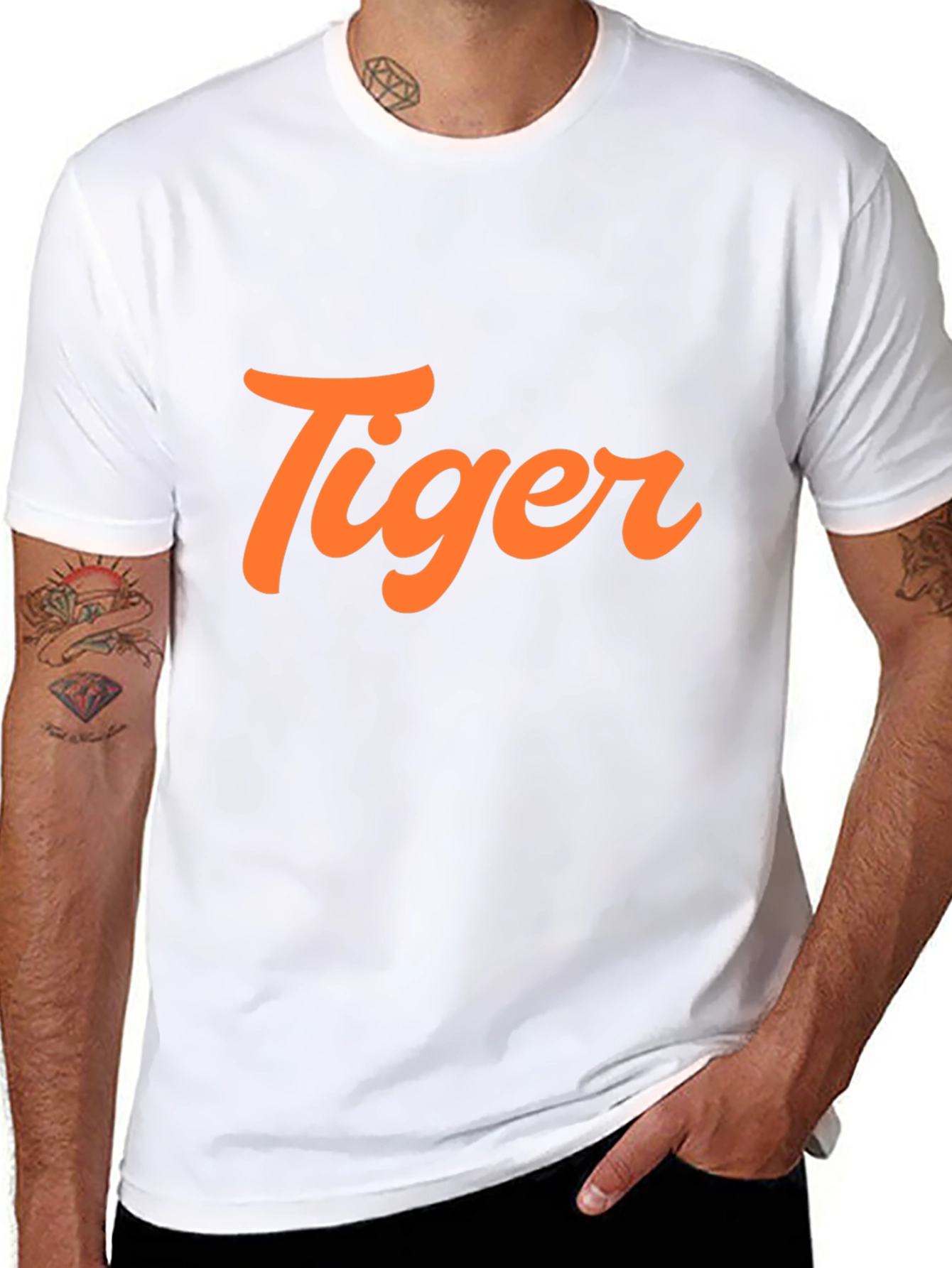 Tiger Graphic Tee - Bold & Stylish Black T-Shirt